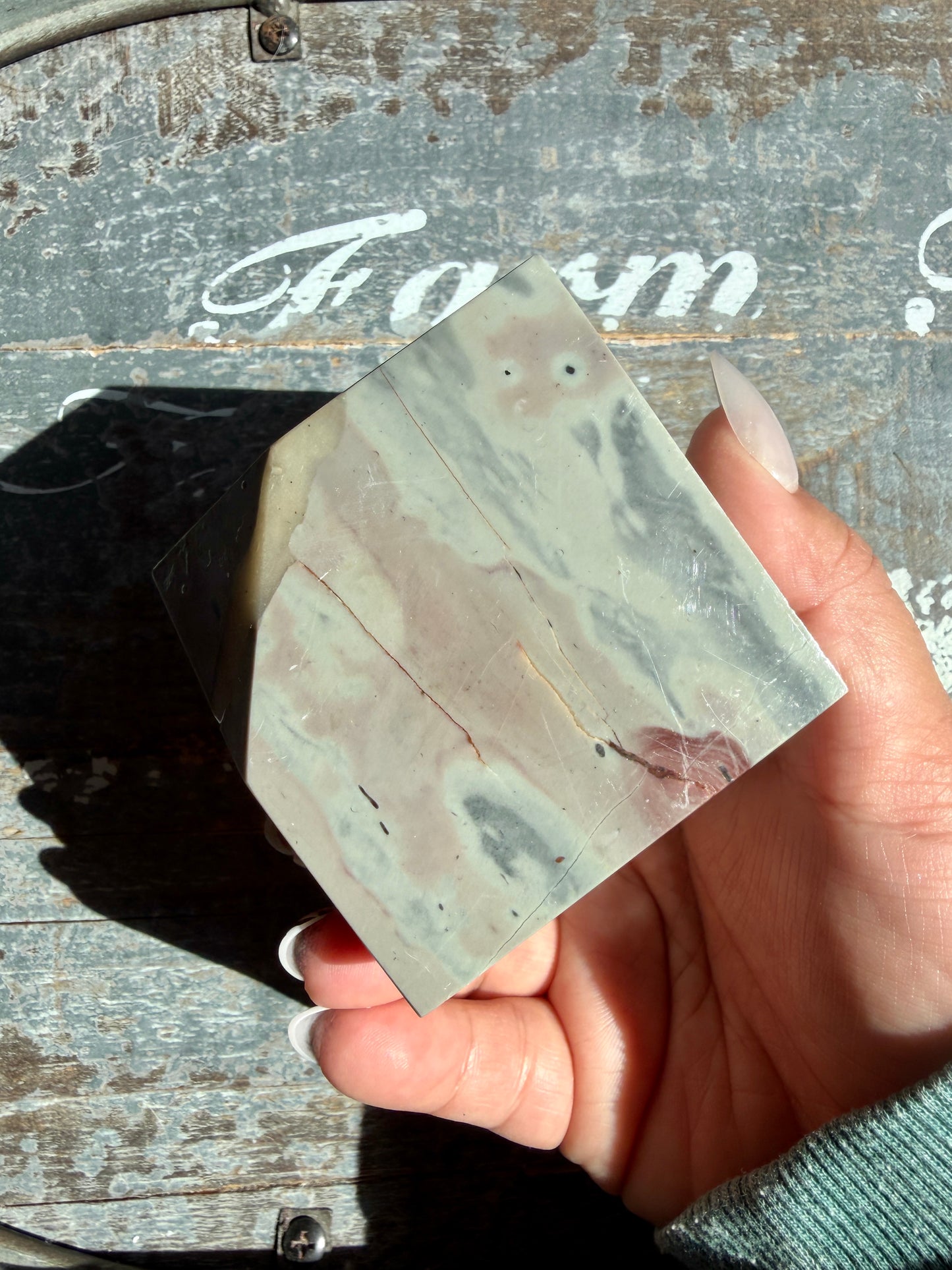 Gorgeous Picture Jasper Cube | Opt F