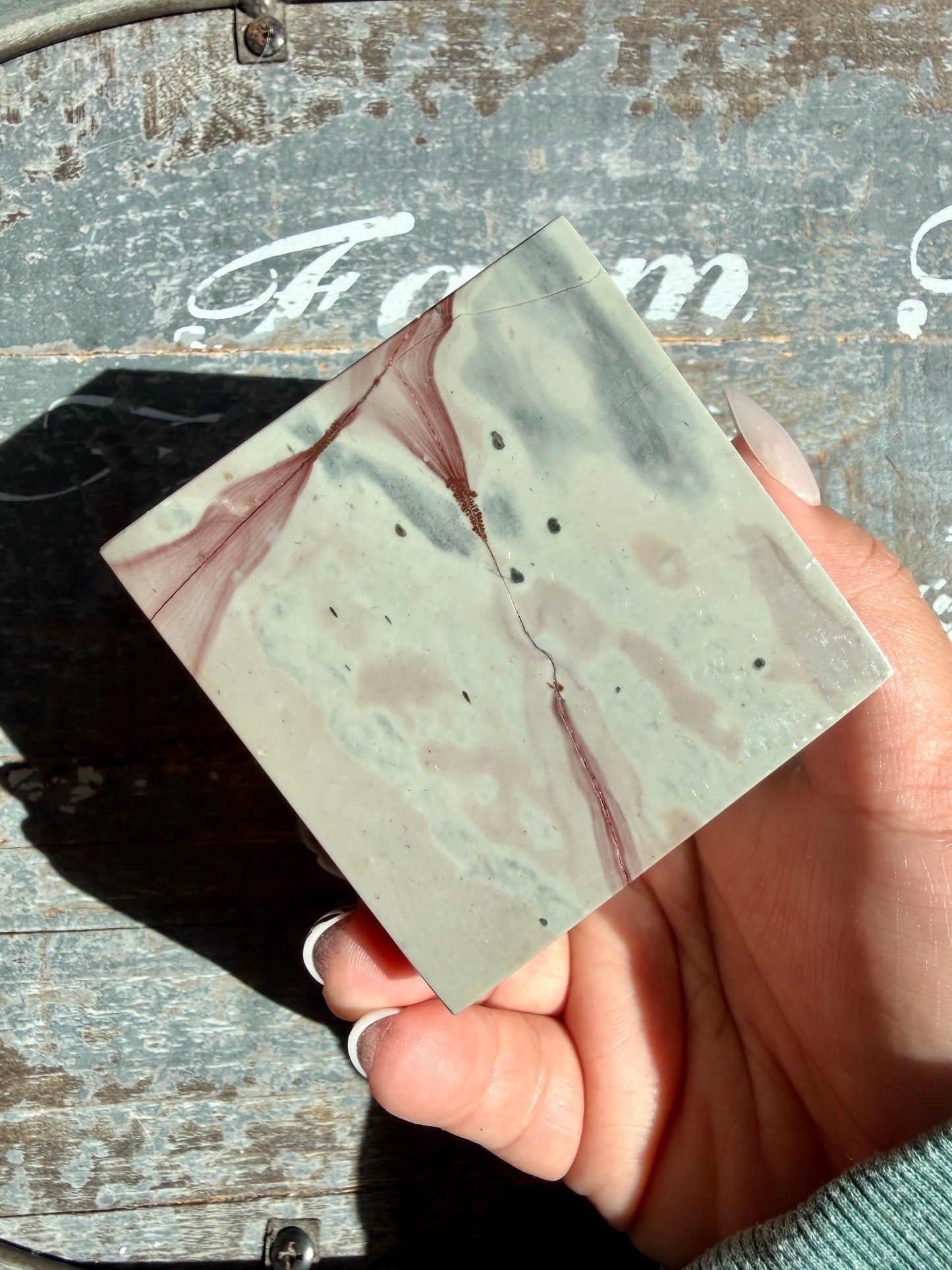 Gorgeous Picture Jasper Cube | Opt F