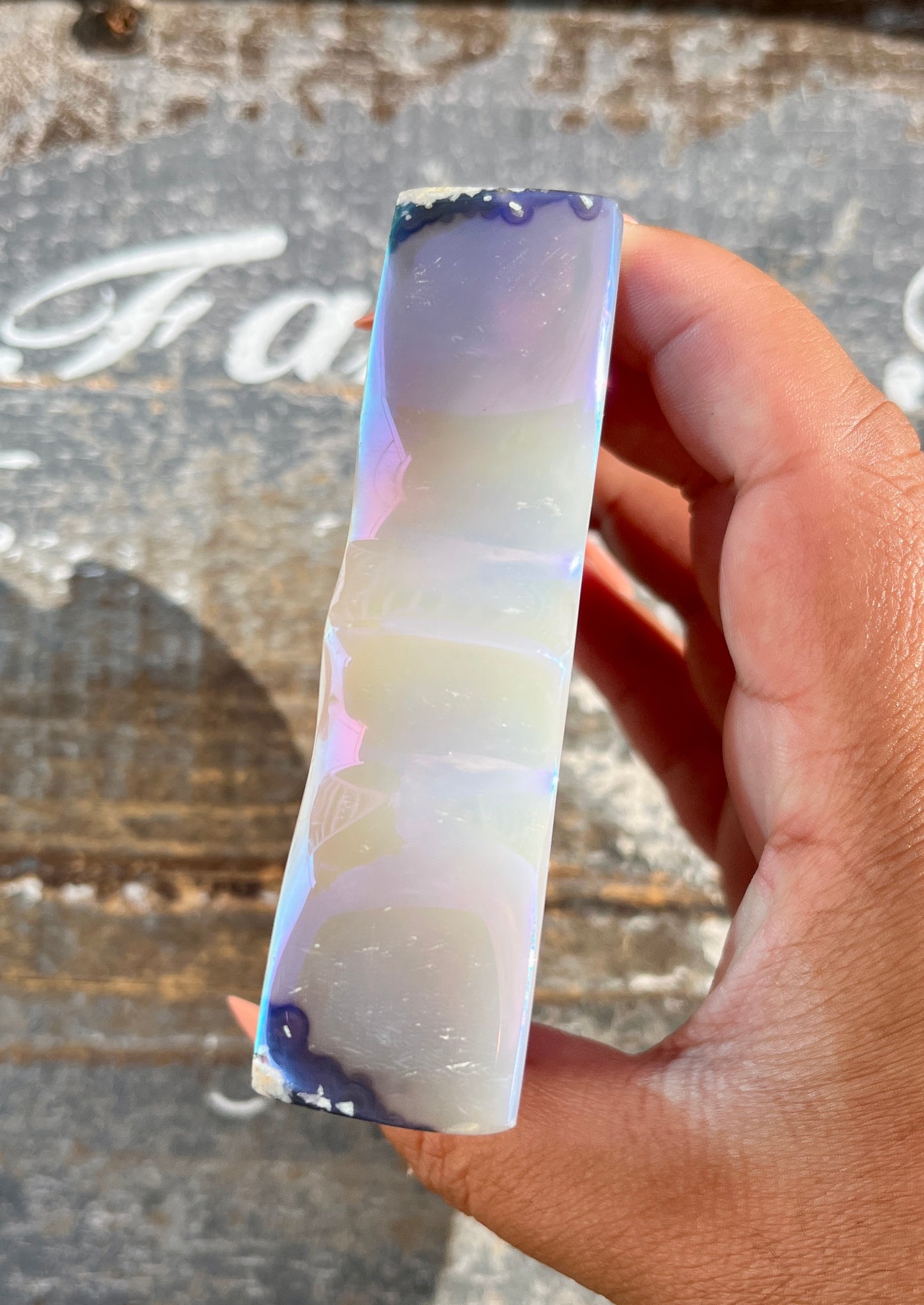 Gorgeous High Quality Aura Agate Druzy Butterfly Carving from Brazil