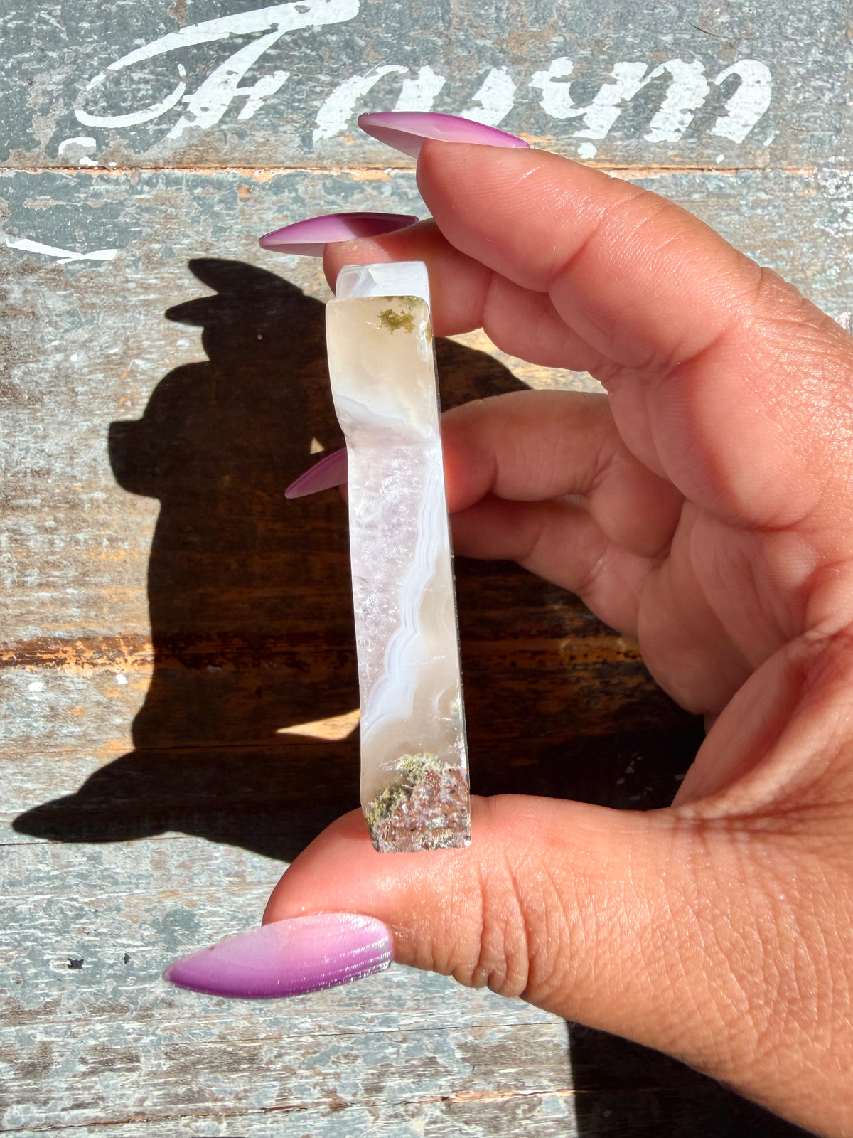 Gorgeous Indonesian Scenic Moss Agate DOG Carving | Opt 34