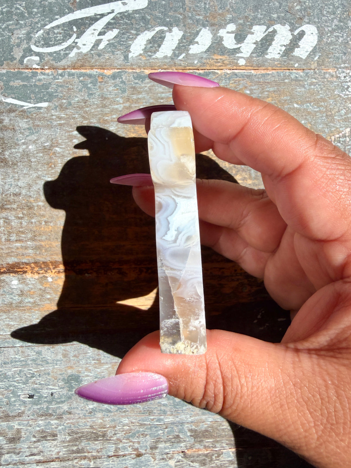 Gorgeous Indonesian Scenic Moss Agate DOG Carving | Opt 33