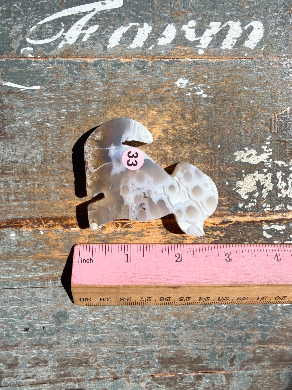 Gorgeous Indonesian Scenic Moss Agate DOG Carving | Opt 33