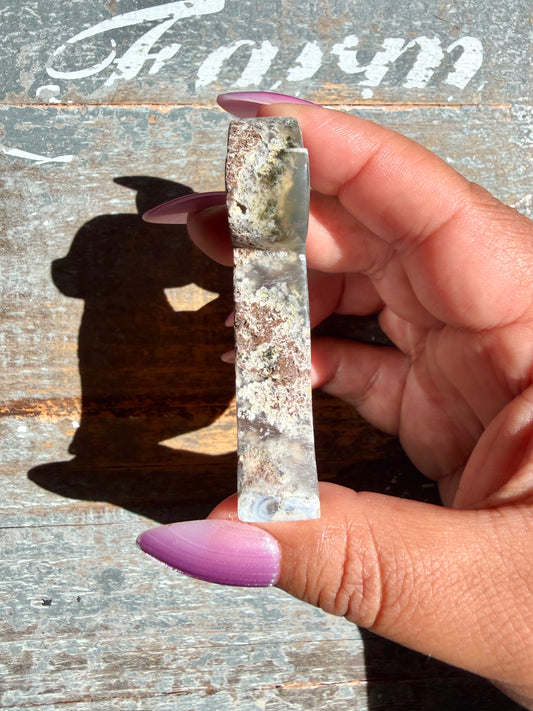 Gorgeous Indonesian Scenic Moss Agate DOG Carving | Opt 32