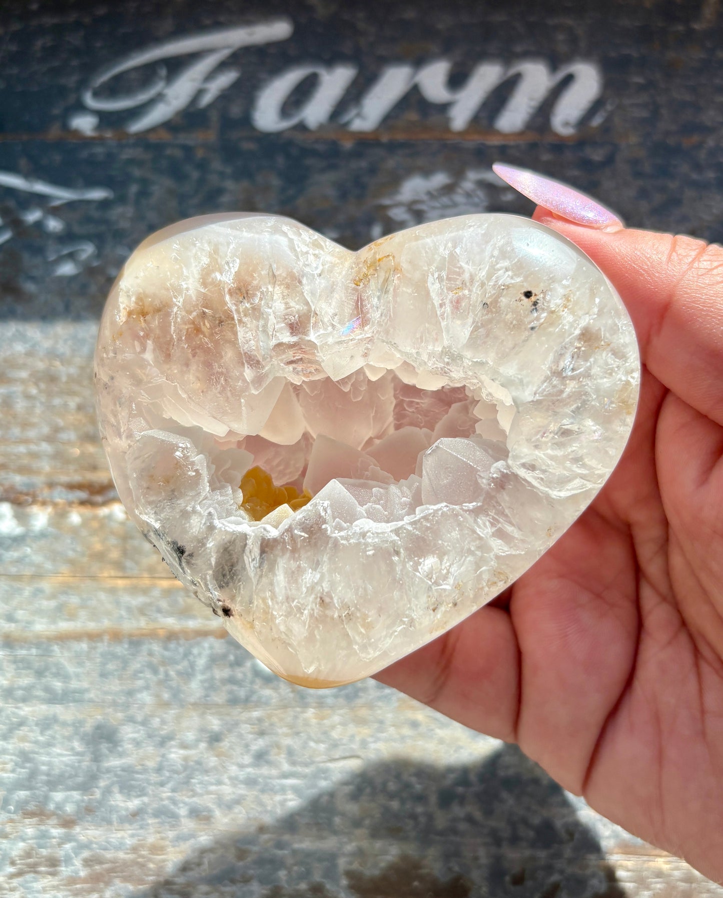 Gorgeous Puffy Agate Heart with Druzy