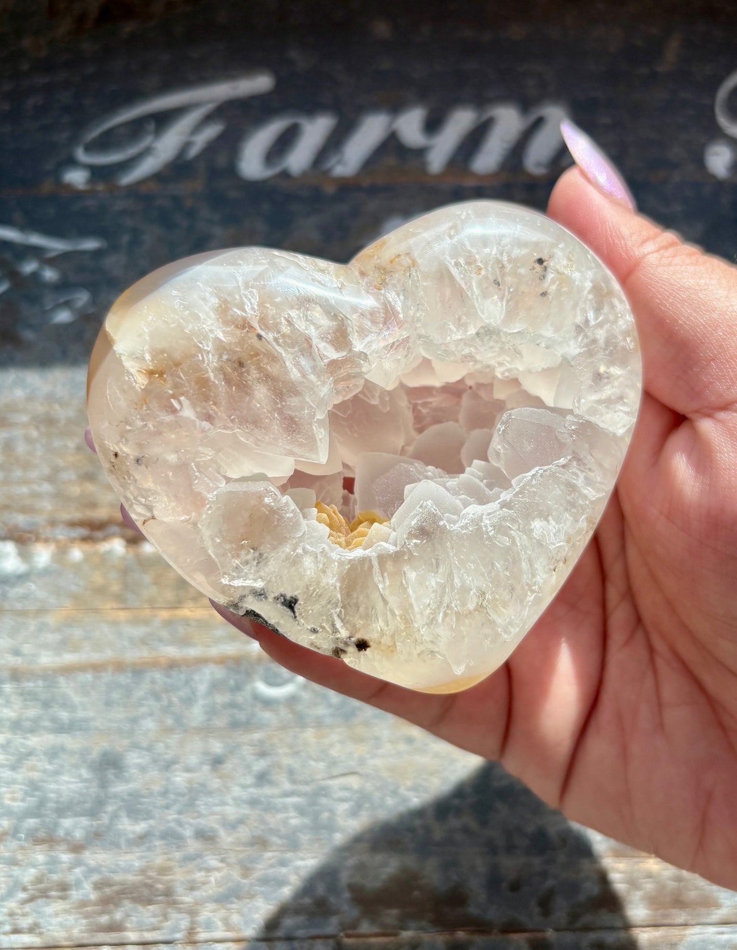 Gorgeous Puffy Agate Heart with Druzy