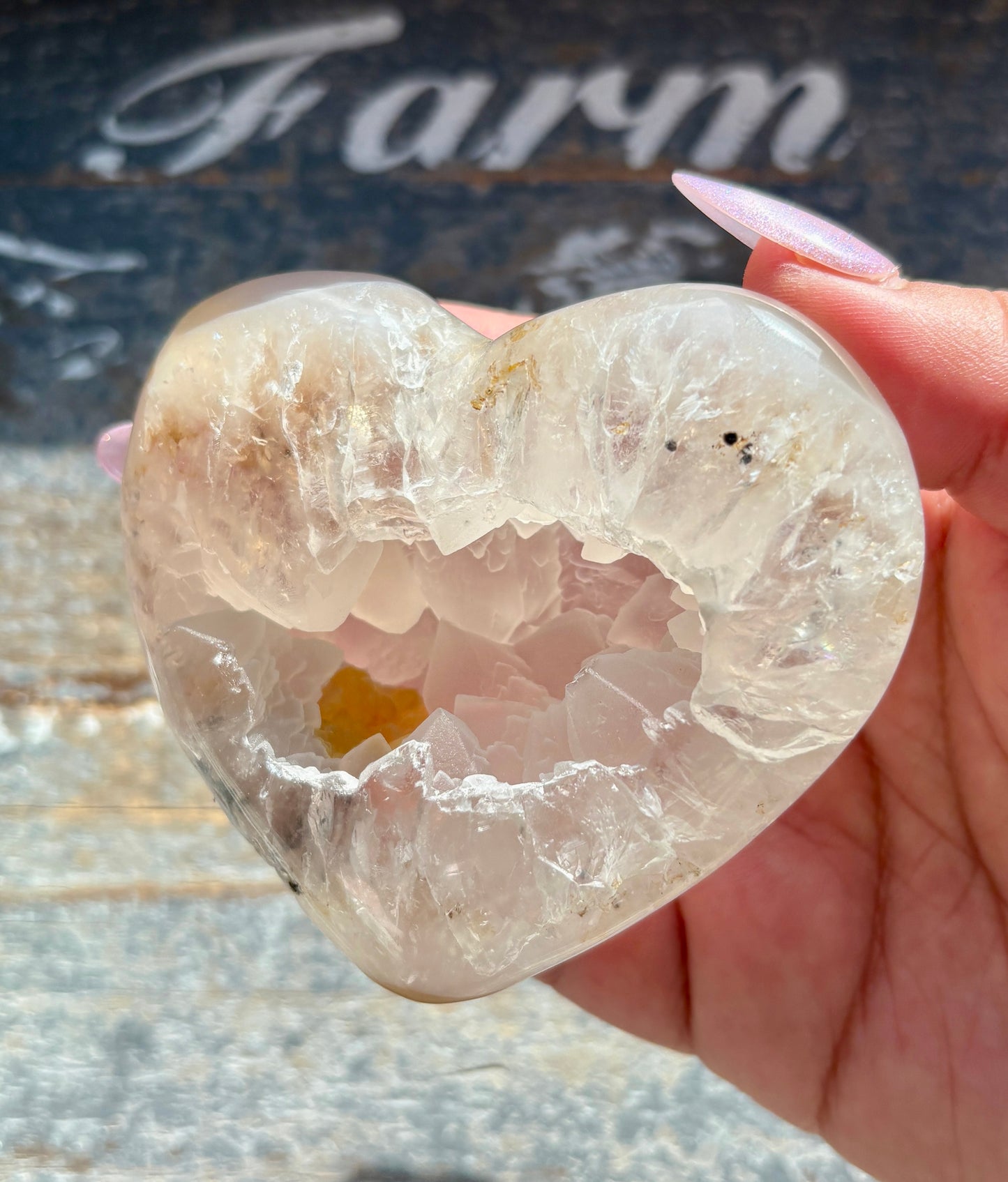 Gorgeous Puffy Agate Heart with Druzy