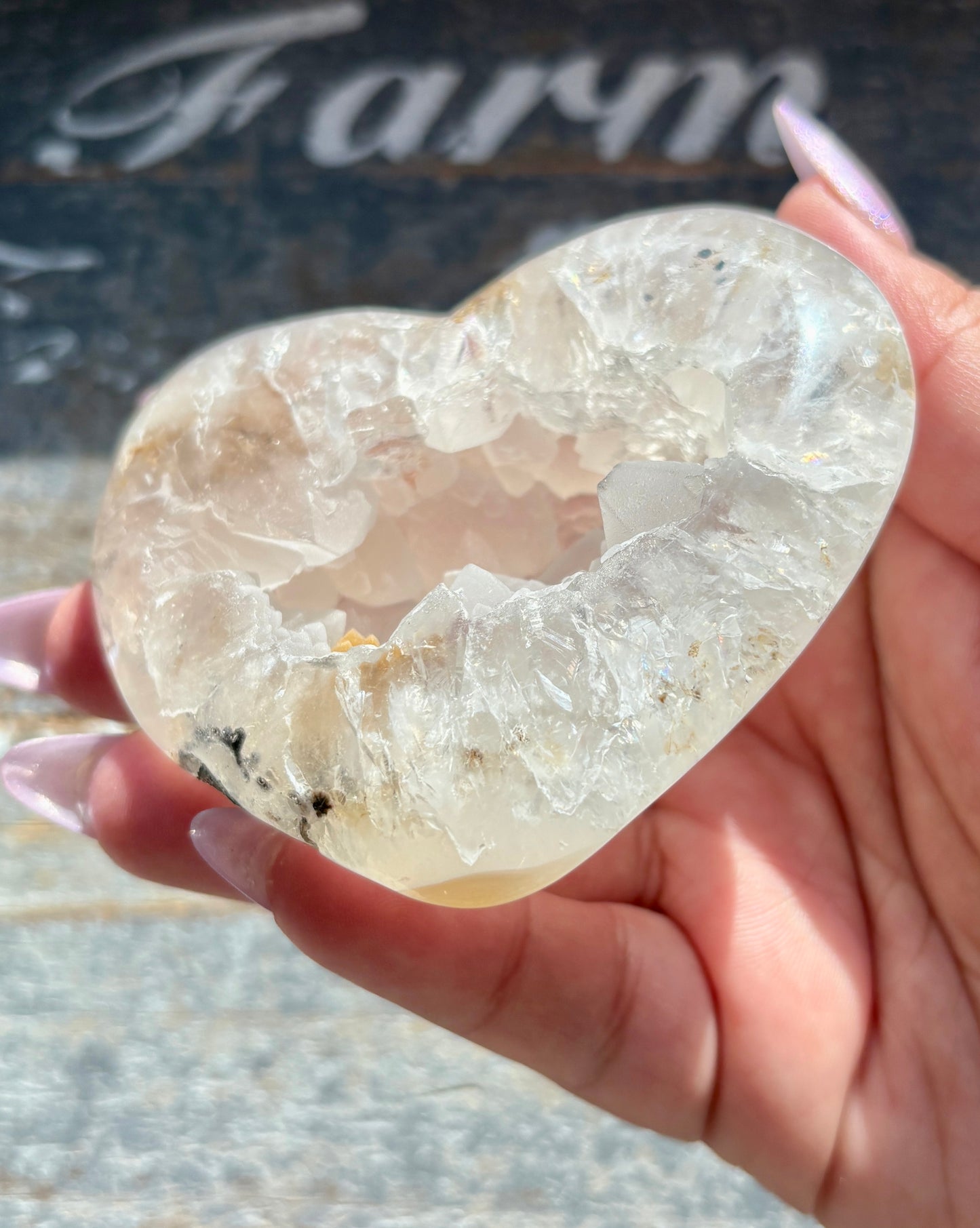 Gorgeous Puffy Agate Heart with Druzy