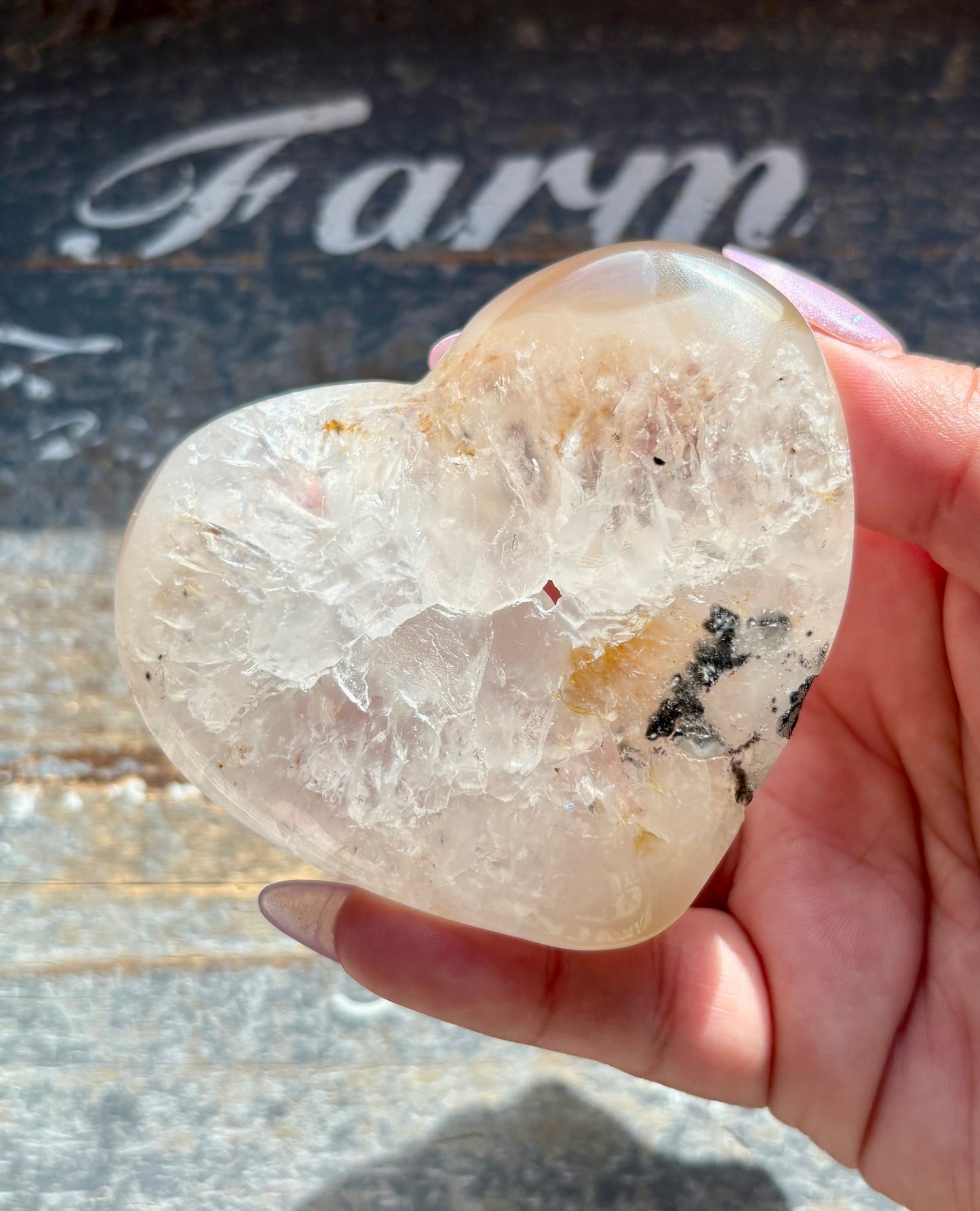 Gorgeous Puffy Agate Heart with Druzy