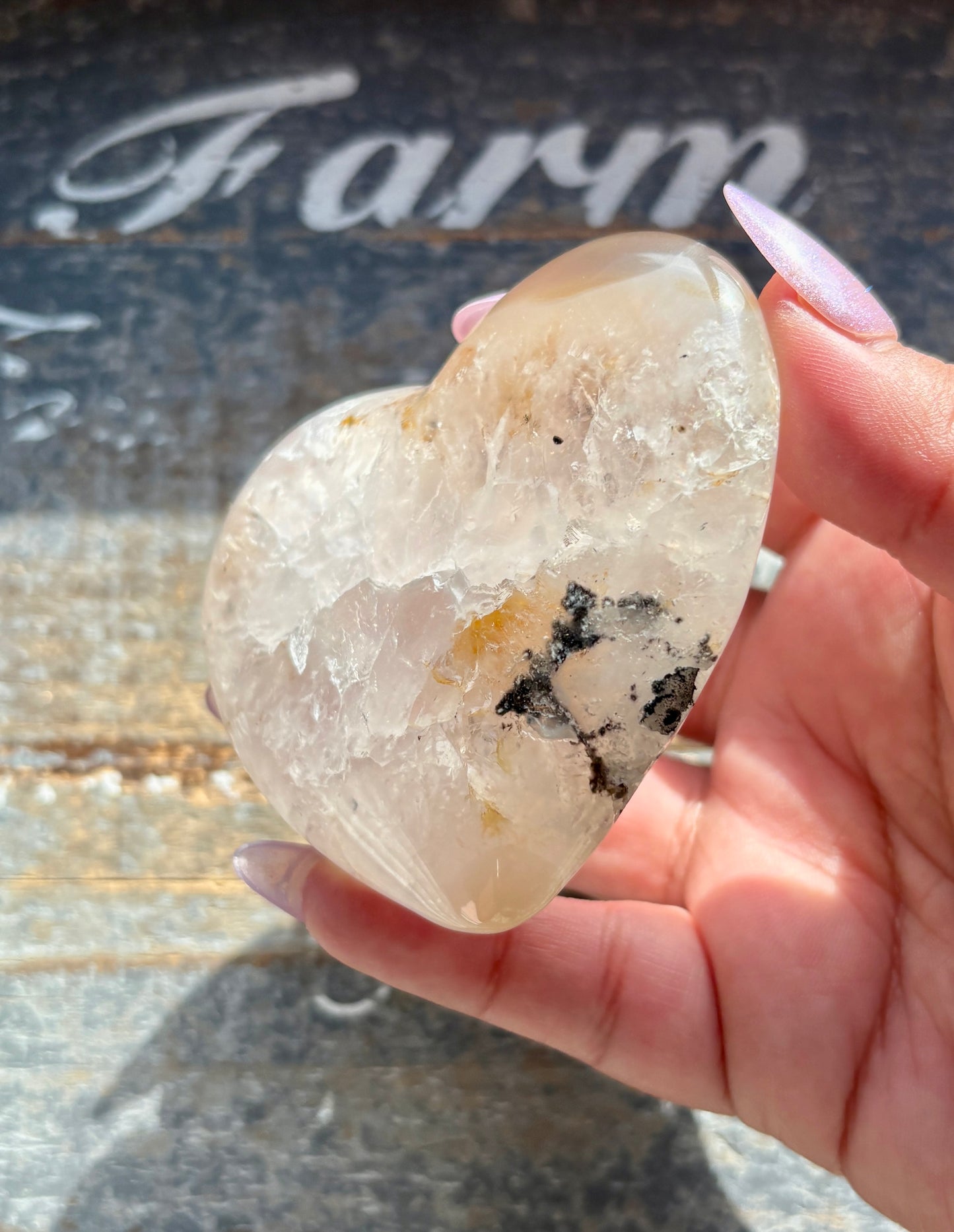 Gorgeous Puffy Agate Heart with Druzy