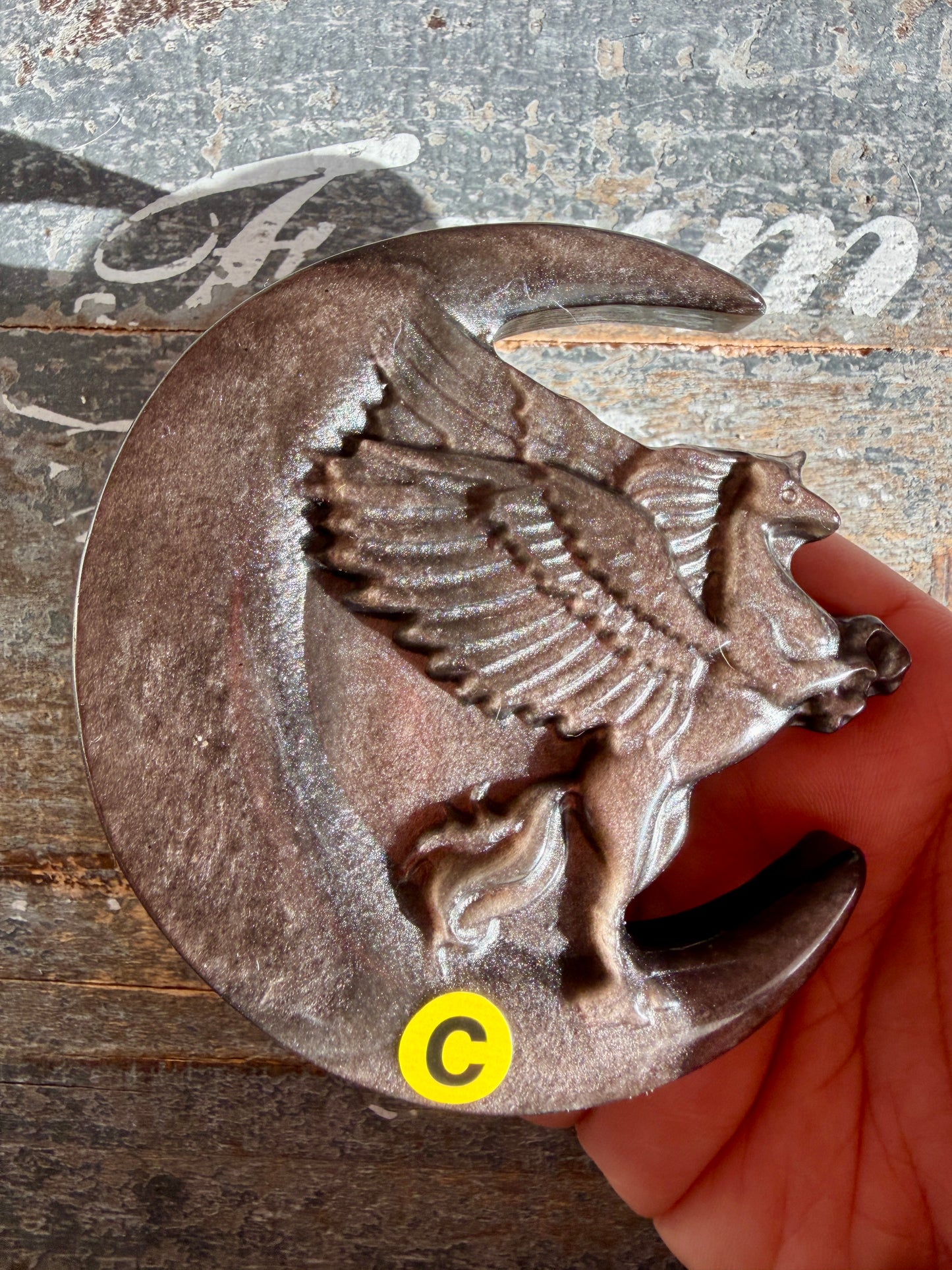 Gorgeous Silver Sheen Obsidian Unicorn | Opt C