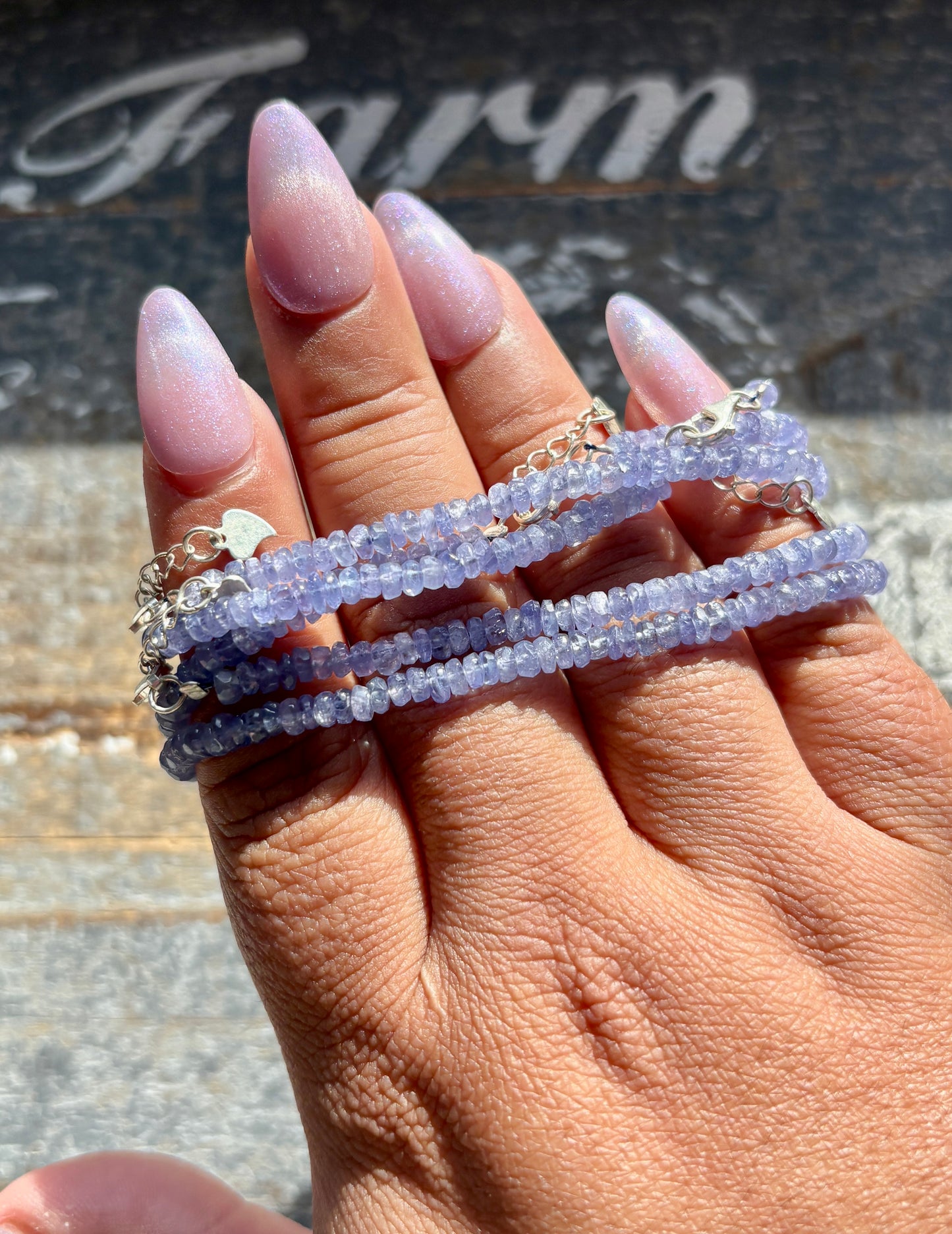 One (1) Gorgeous Tanzanite Adjustable Bracelet