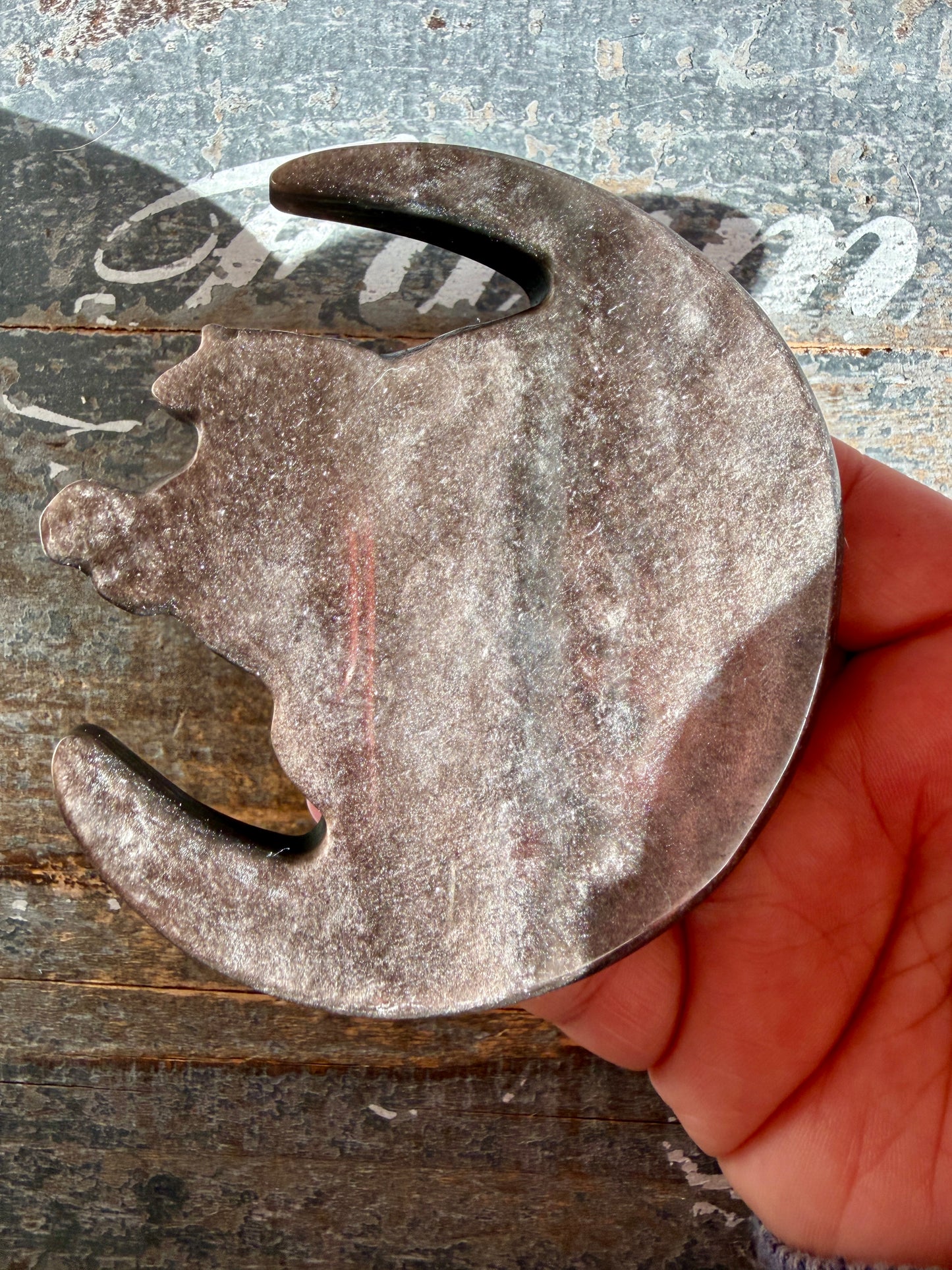 Gorgeous Silver Sheen Obsidian Unicorn | Opt C