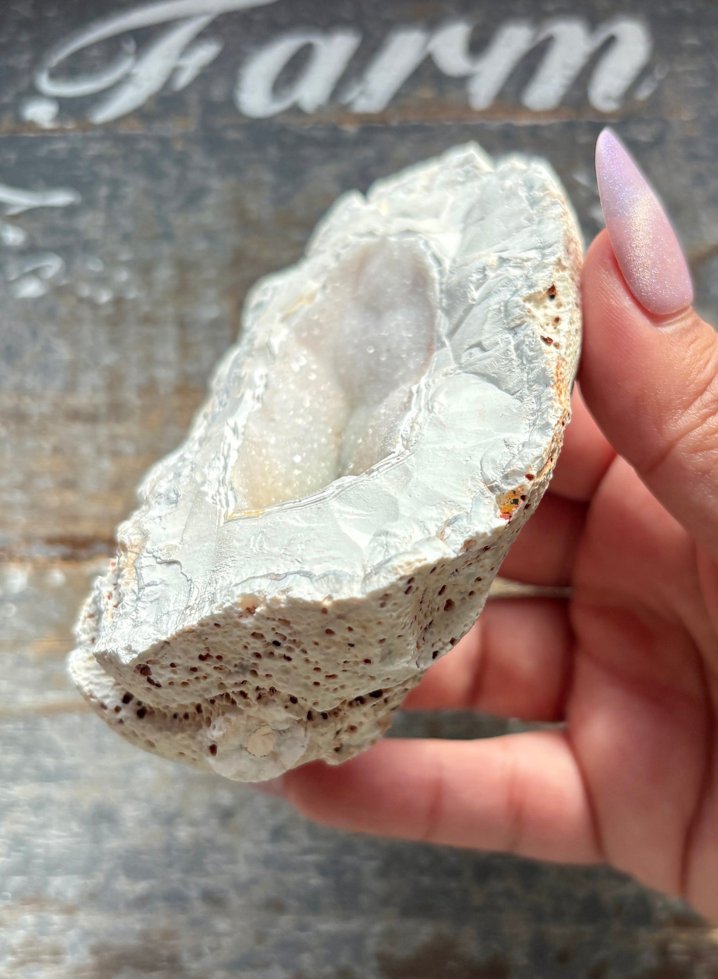 Gorgeous Orca White Agate Geode