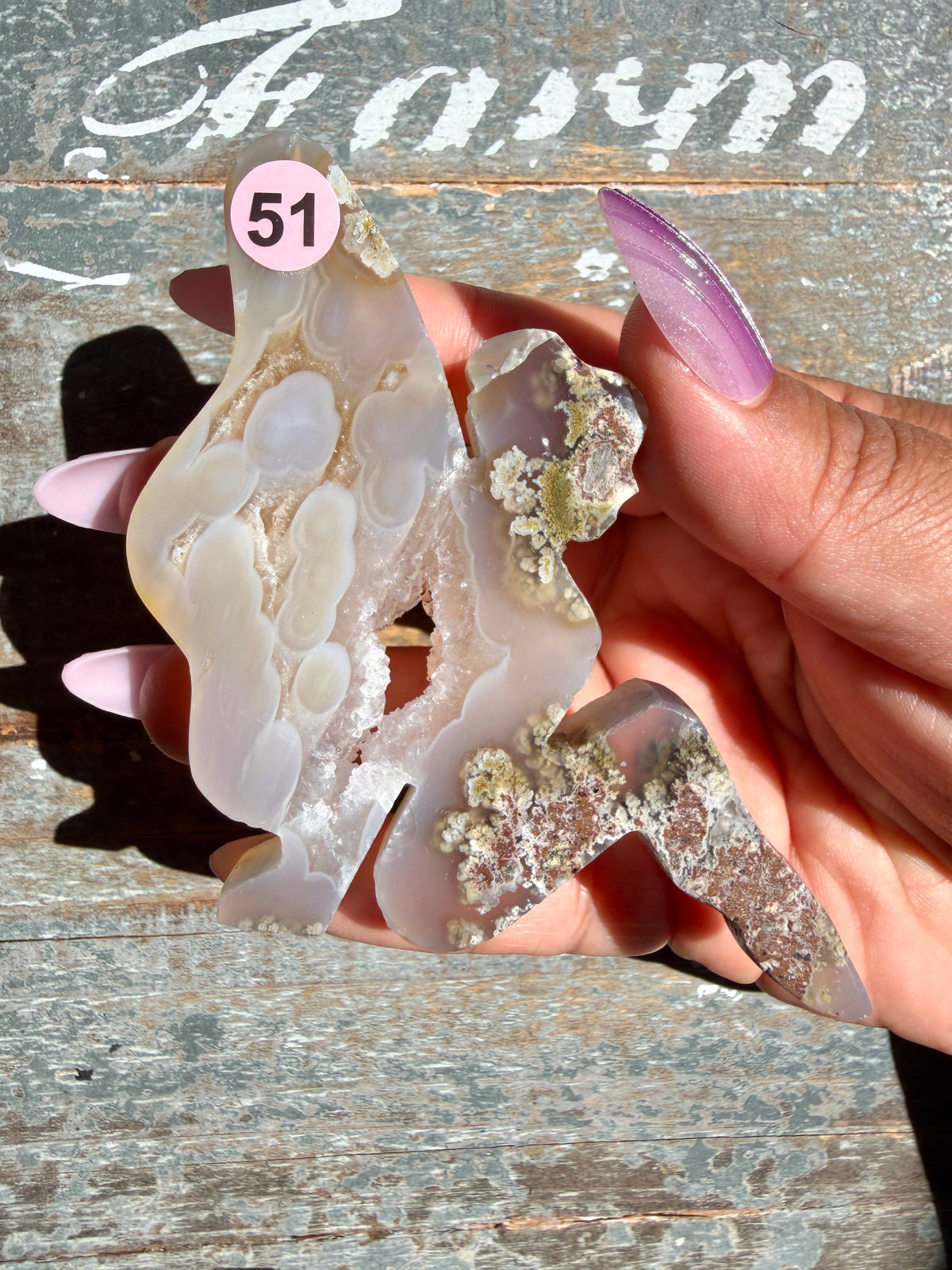 Gorgeous Indonesian Scenic Moss Agate FAIRY Carving | Opt 51