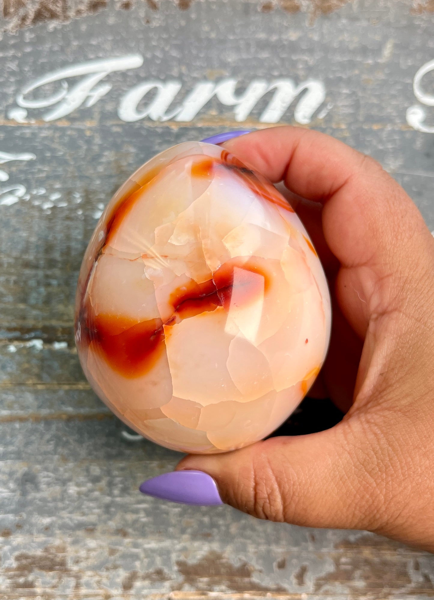 Gorgeous Carnelian Larger Egg from Madagascar