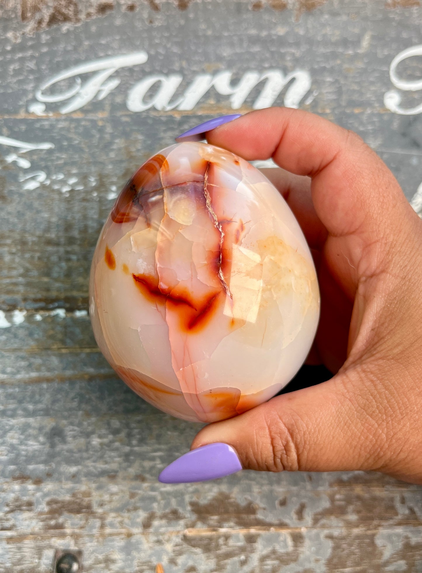 Gorgeous Carnelian Larger Egg from Madagascar