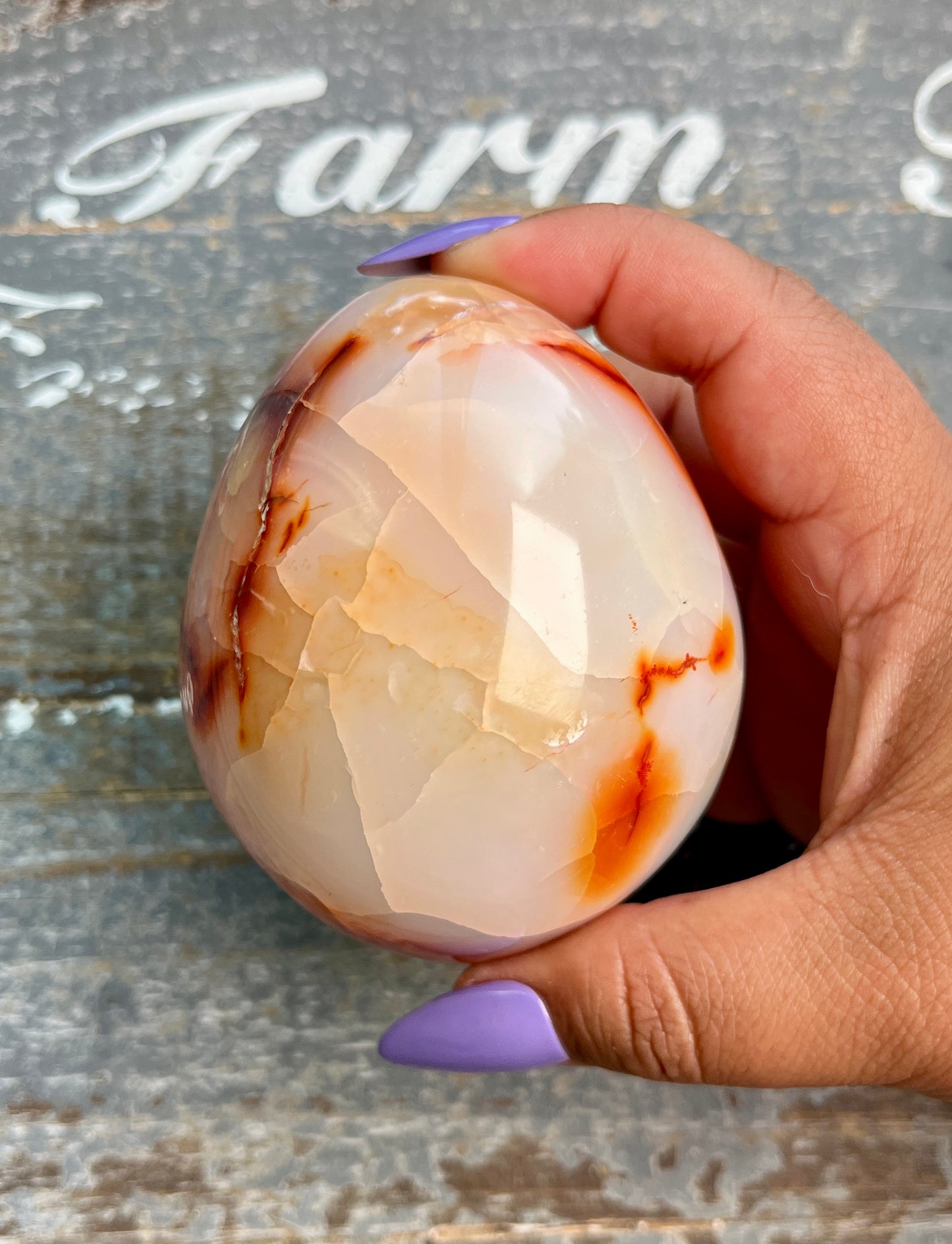 Gorgeous Carnelian Larger Egg from Madagascar