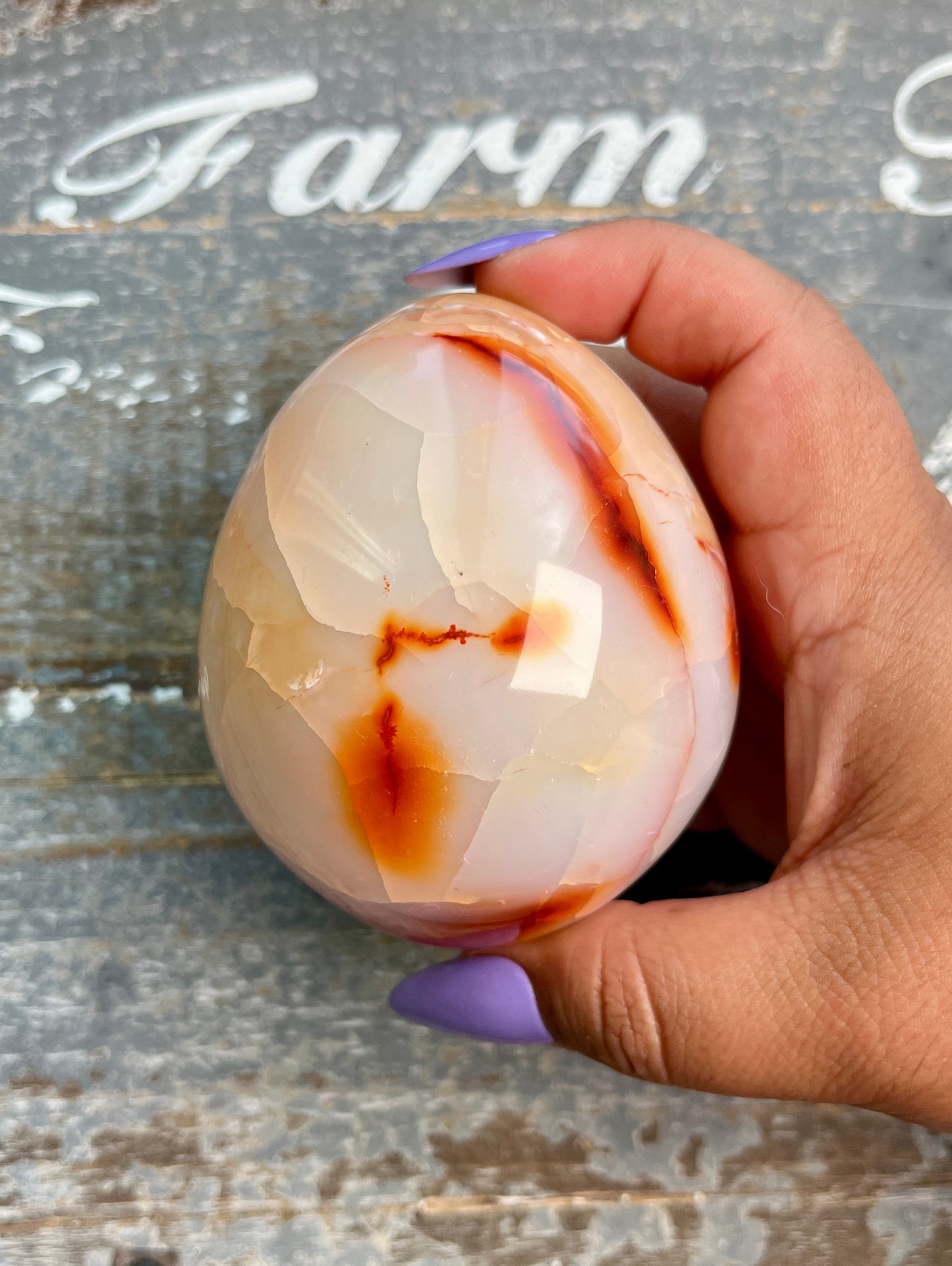 Gorgeous Carnelian Larger Egg from Madagascar