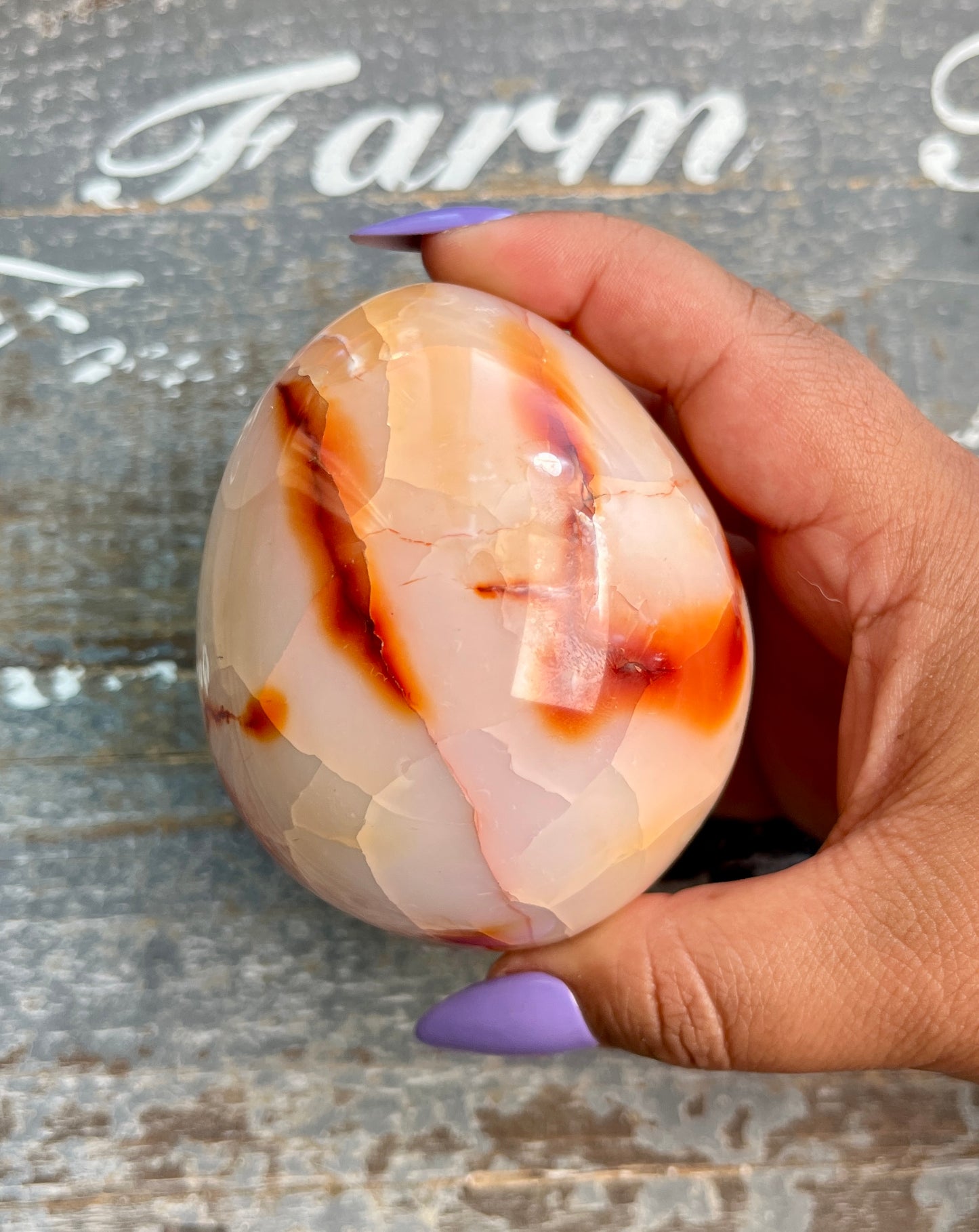 Gorgeous Carnelian Larger Egg from Madagascar