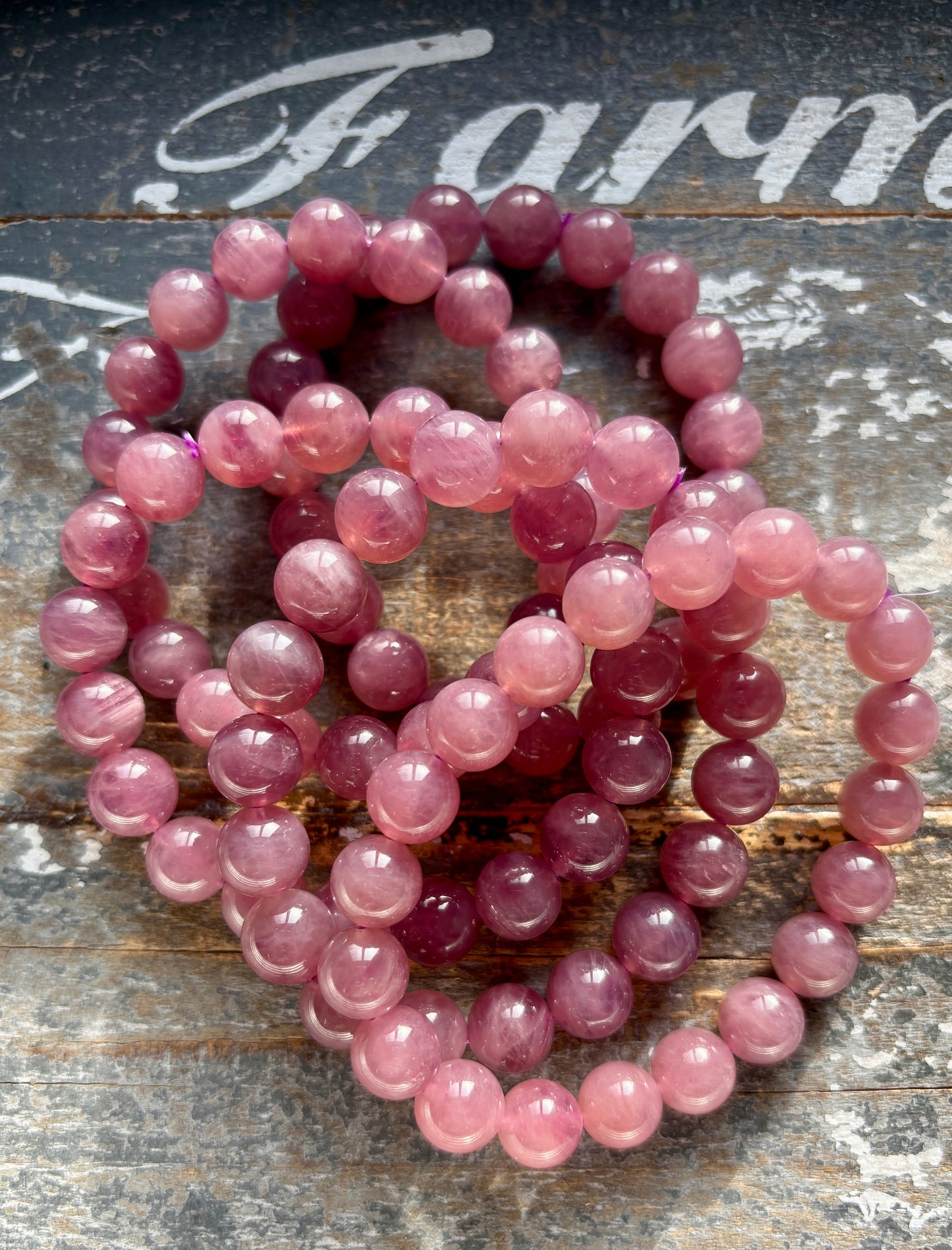 One (1) Gorgeous High Grade Purple Rose Quartz Bracelet from Brazil | 9mm