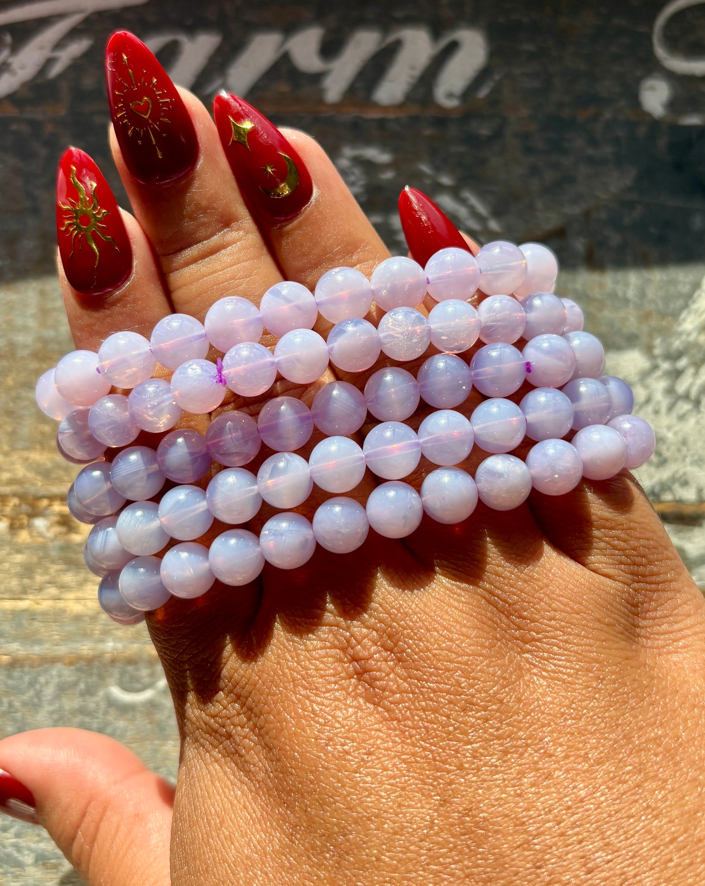 One (1) Gorgeous Lavender Moon Quartz Bracelet