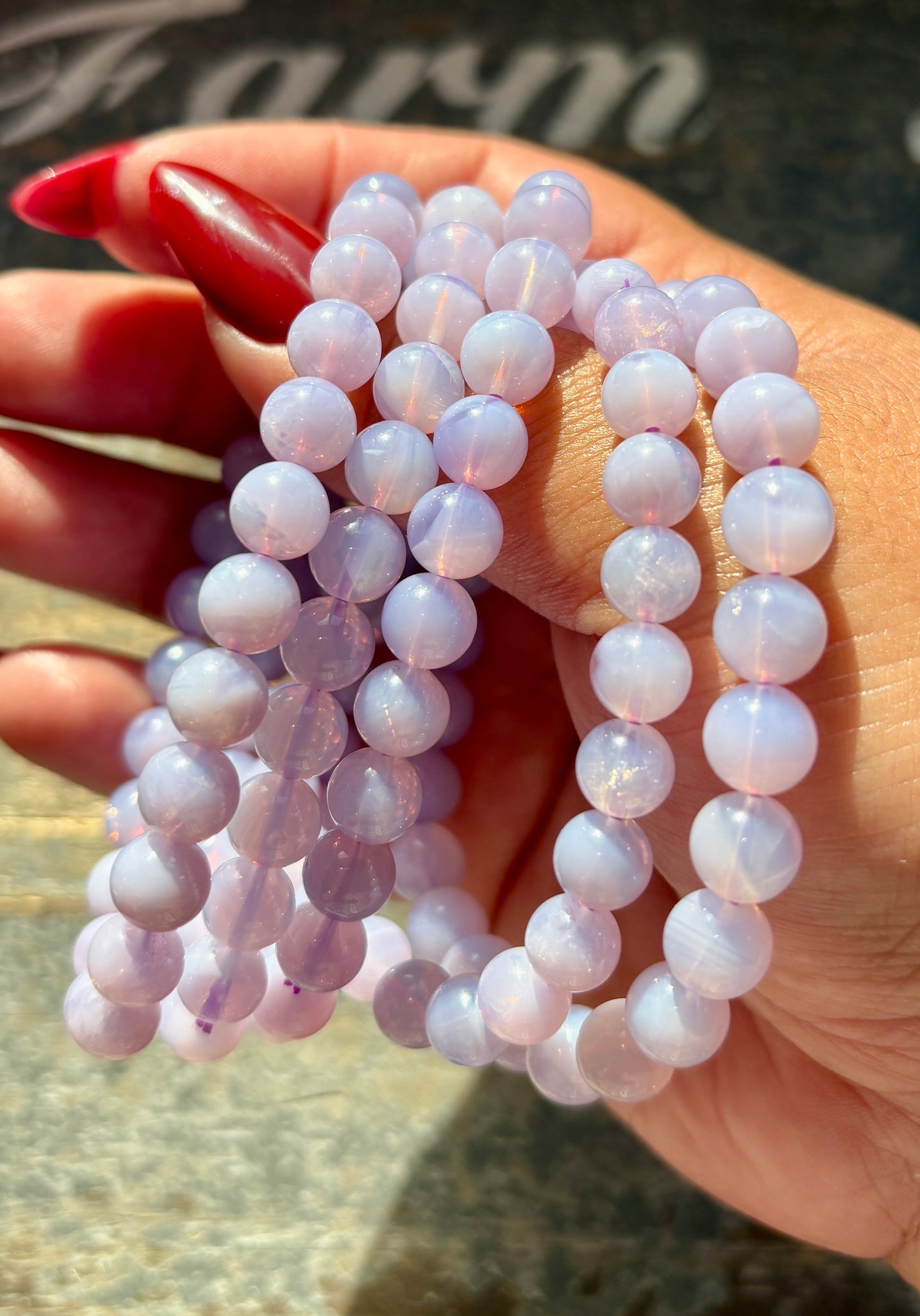 One (1) Gorgeous Lavender Moon Quartz Bracelet