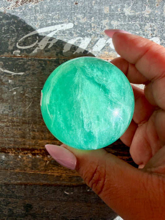 Gorgeous Blue Lake Fluorite Sphere | Opt O