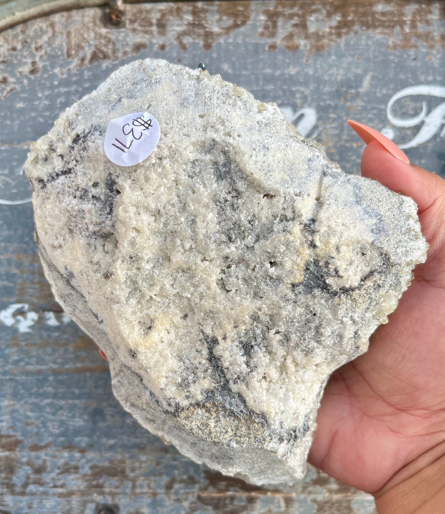 Gorgeous Calcite with Rainbow Chalcopyrite Raw Specimen