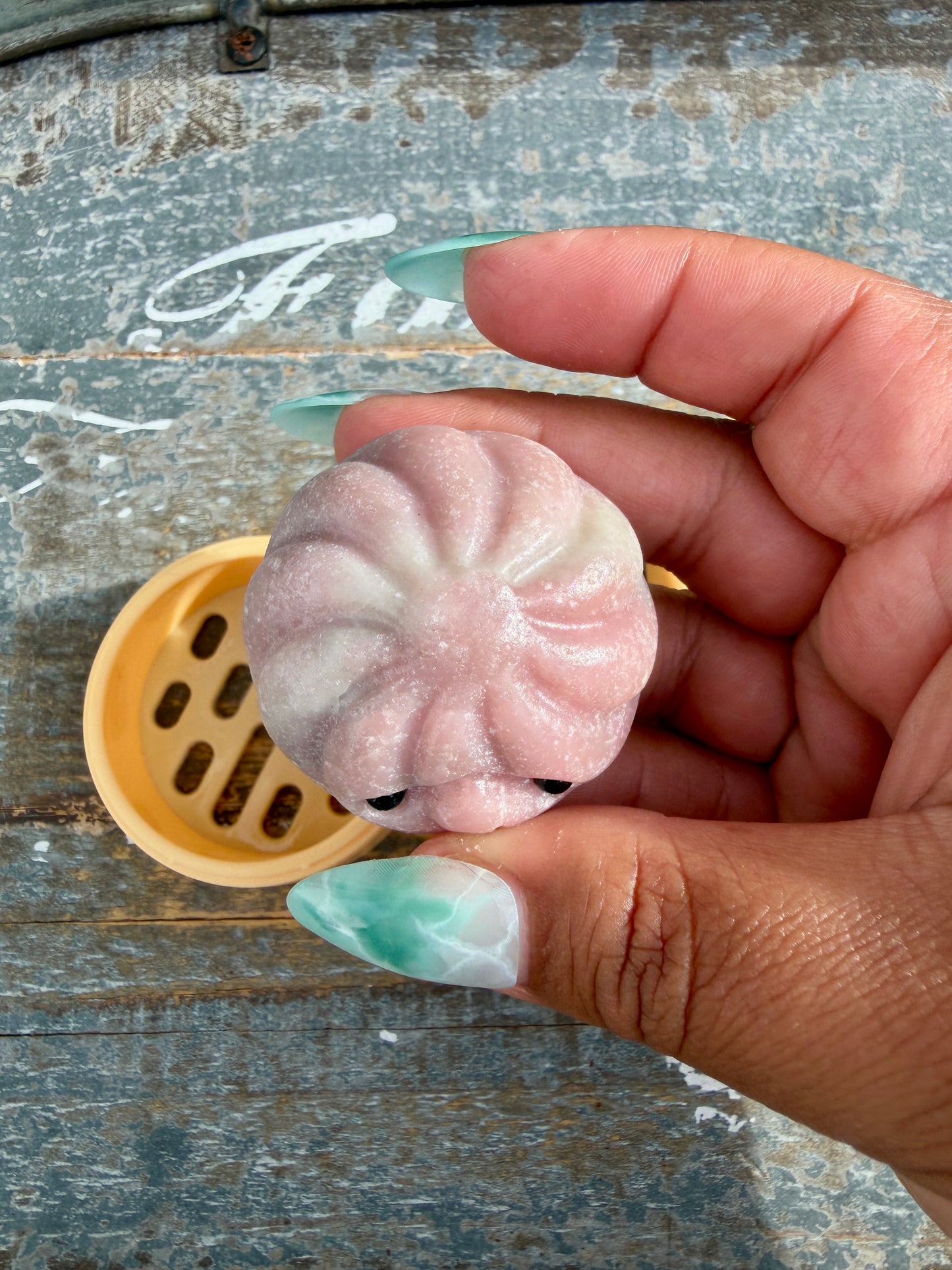 Adorable Pink Opal Xiaolongbao (soup dumpling) | Opt O