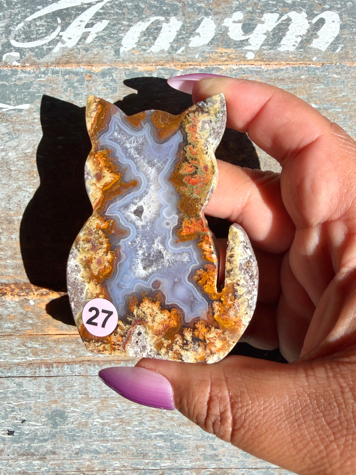 Gorgeous Indonesian Scenic Moss Agate CAT Carving | Opt 27