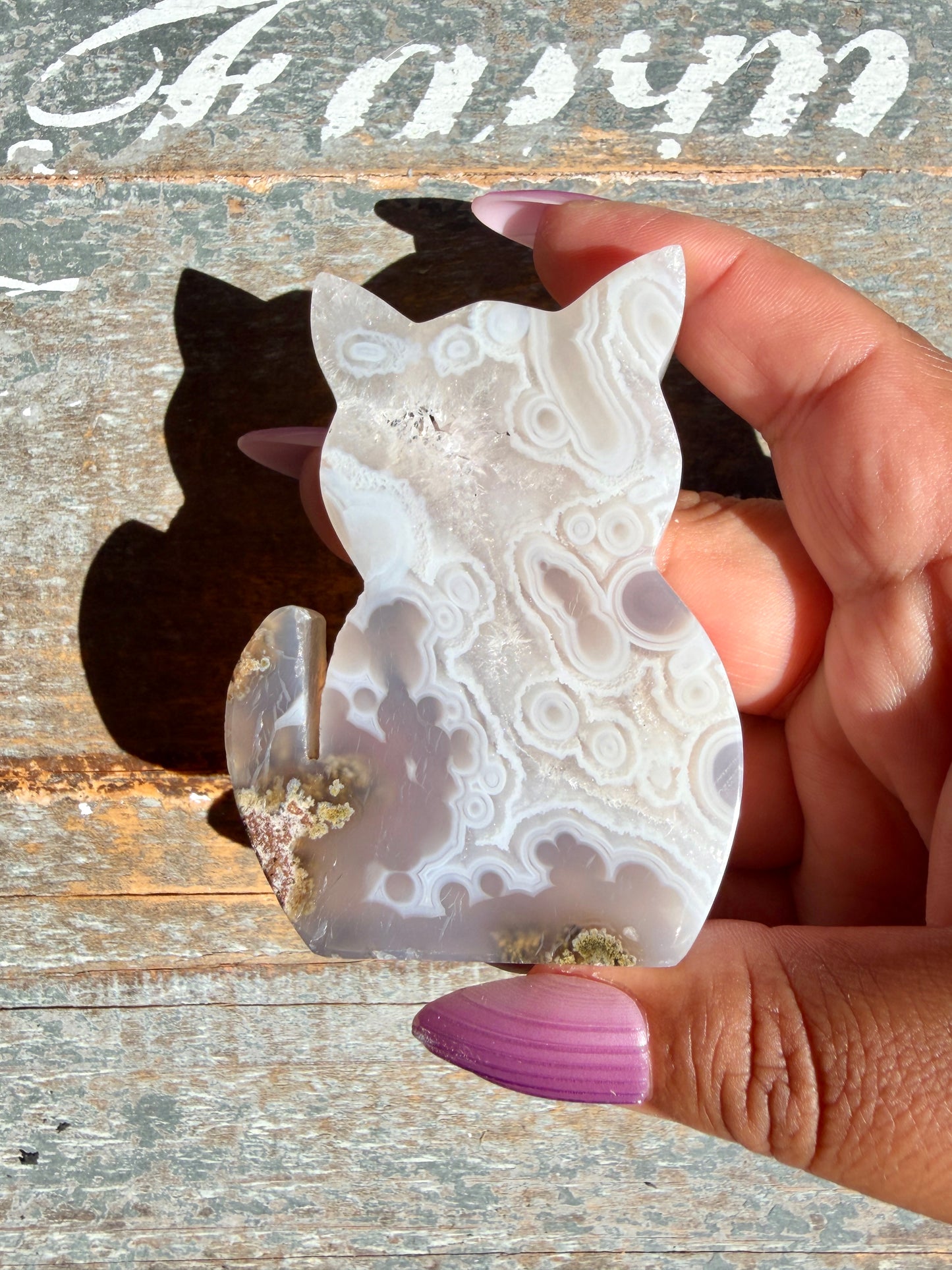 Gorgeous Indonesian Scenic Moss Agate CAT Carving | Opt 26