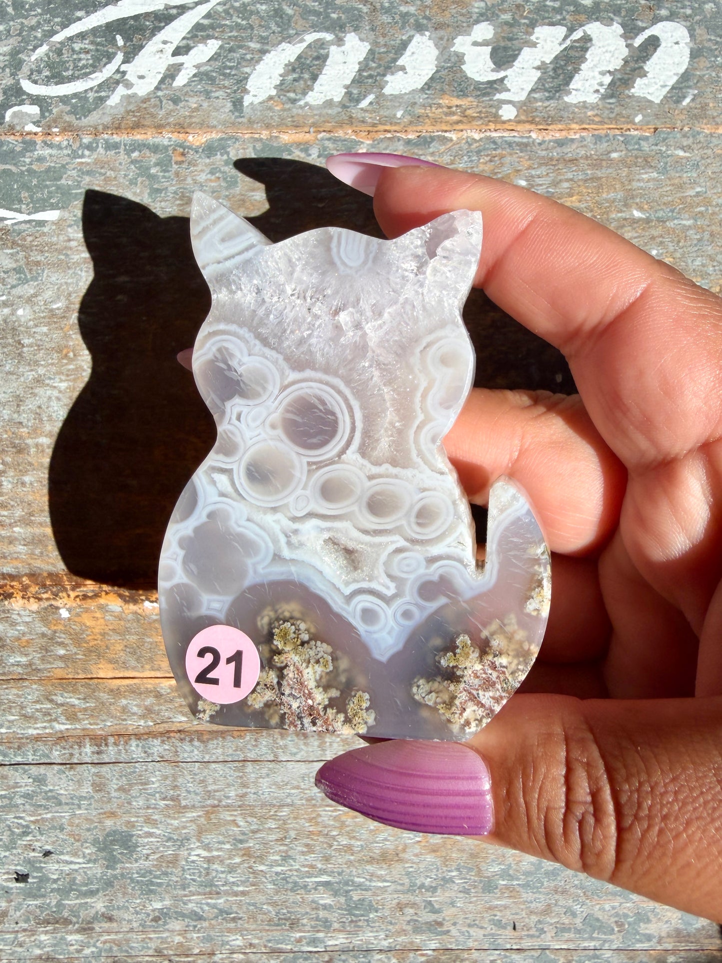 Gorgeous Indonesian Scenic Moss Agate CAT Carving | Opt 21