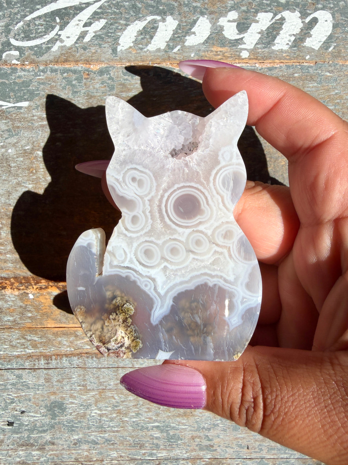 Gorgeous Indonesian Scenic Moss Agate CAT Carving | Opt 21