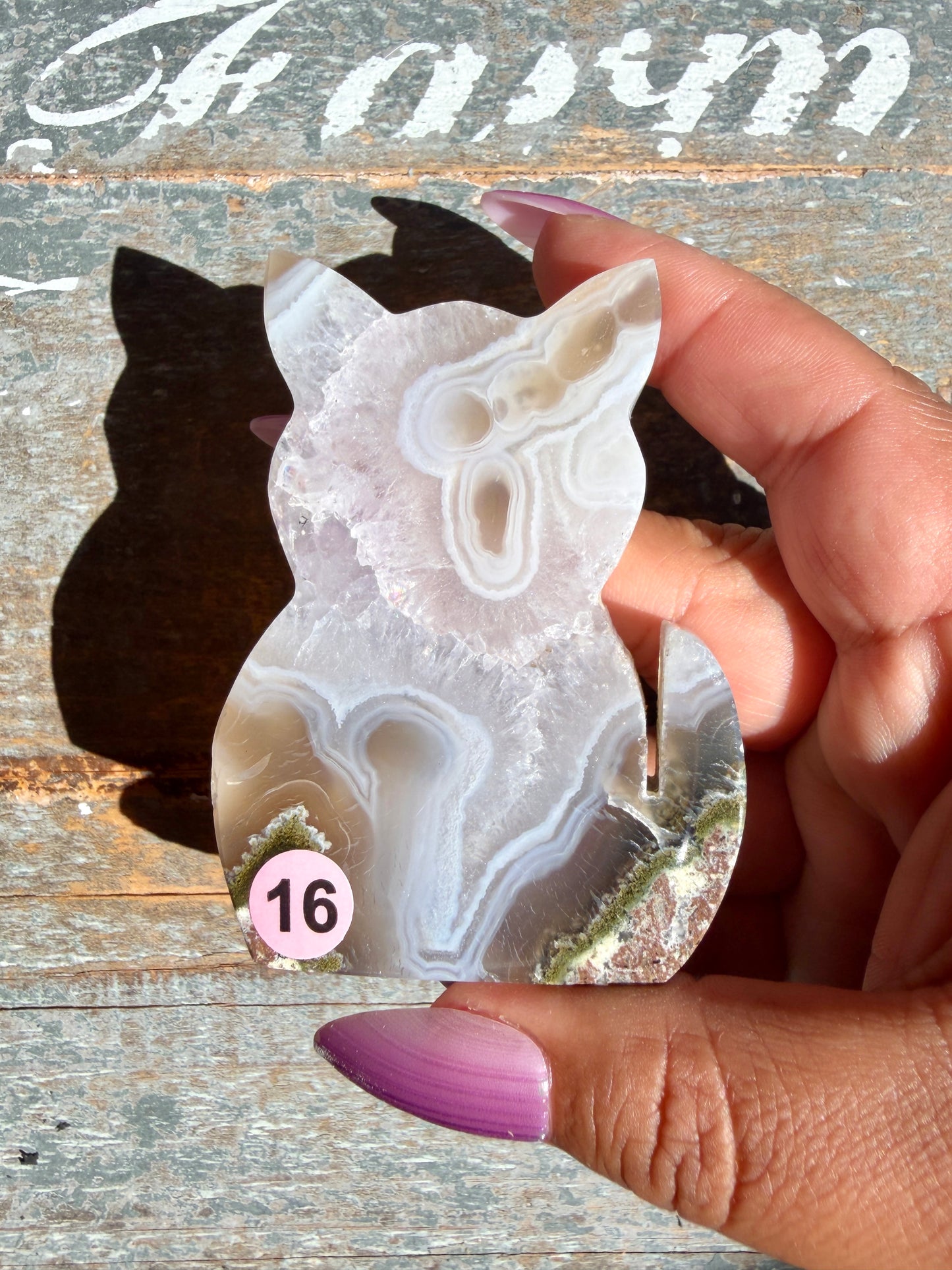 Gorgeous Indonesian Scenic Moss Agate CAT Carving | Opt 16