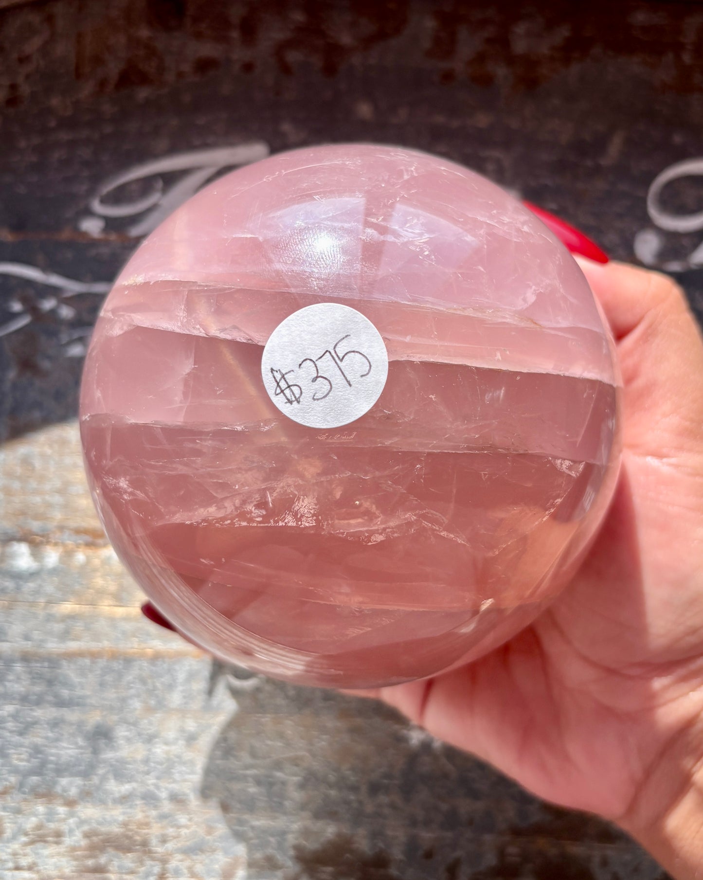 Gorgeous High Grade Juicy Dark Rose Quartz XL Sphere with Star Flash from Madagascar