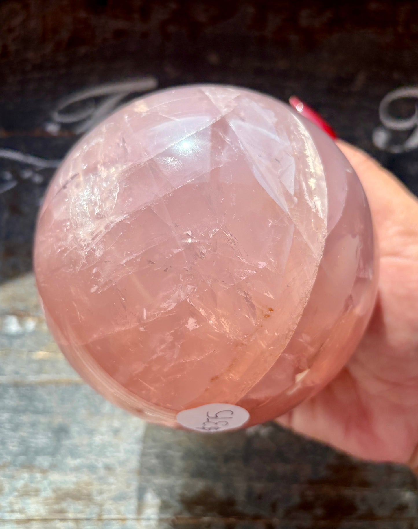 Gorgeous High Grade Juicy Dark Rose Quartz XL Sphere with Star Flash from Madagascar