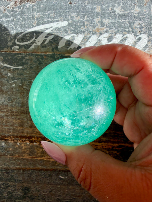 Gorgeous Blue Lake Fluorite Sphere | Opt E