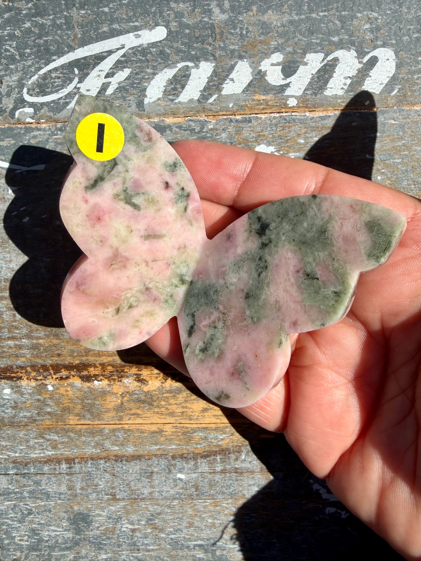 Gorgeous Pink Thulite & Epidote Butterfly | Opt I