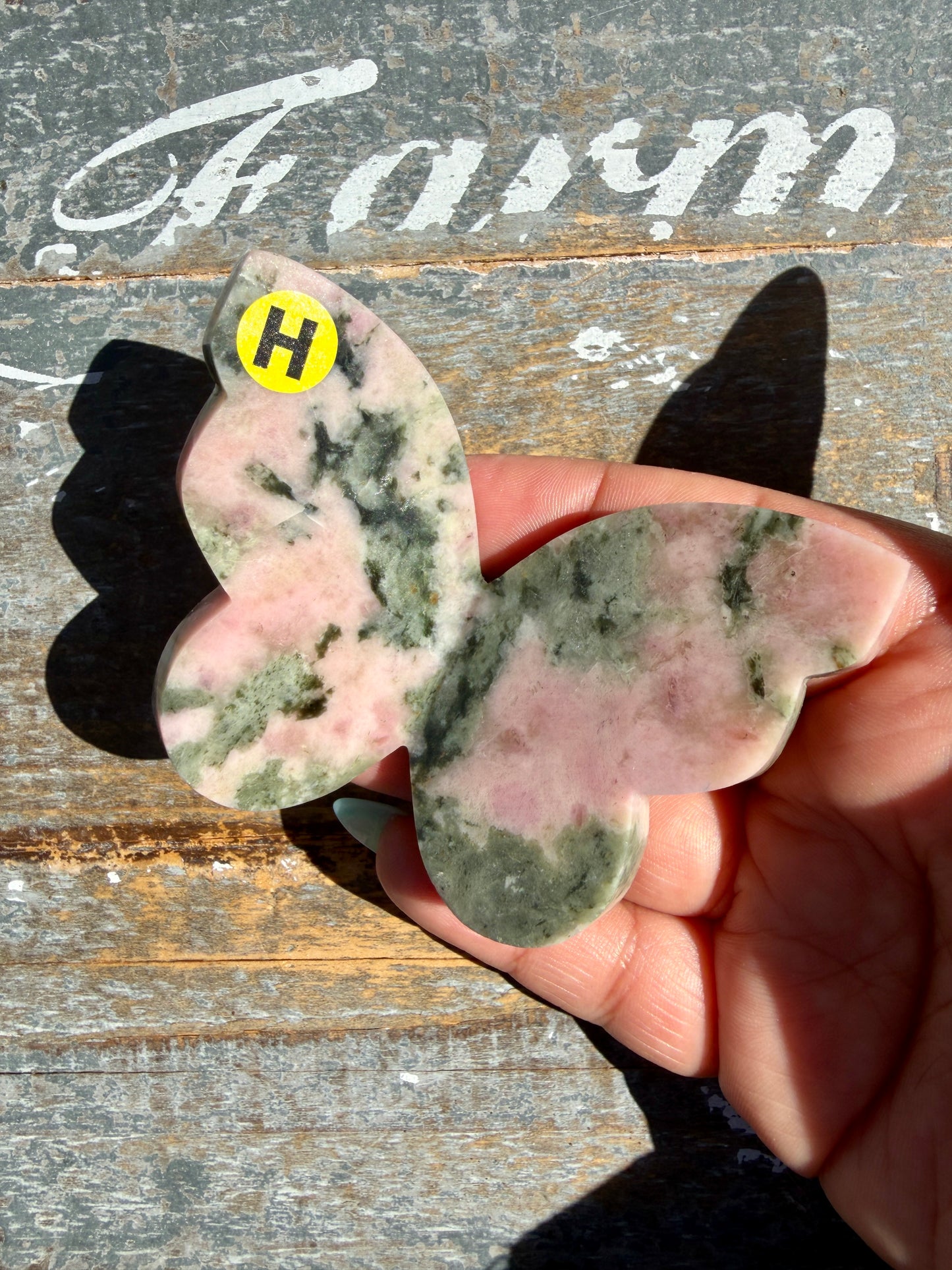 Gorgeous Pink Thulite & Epidote Butterfly | Opt H