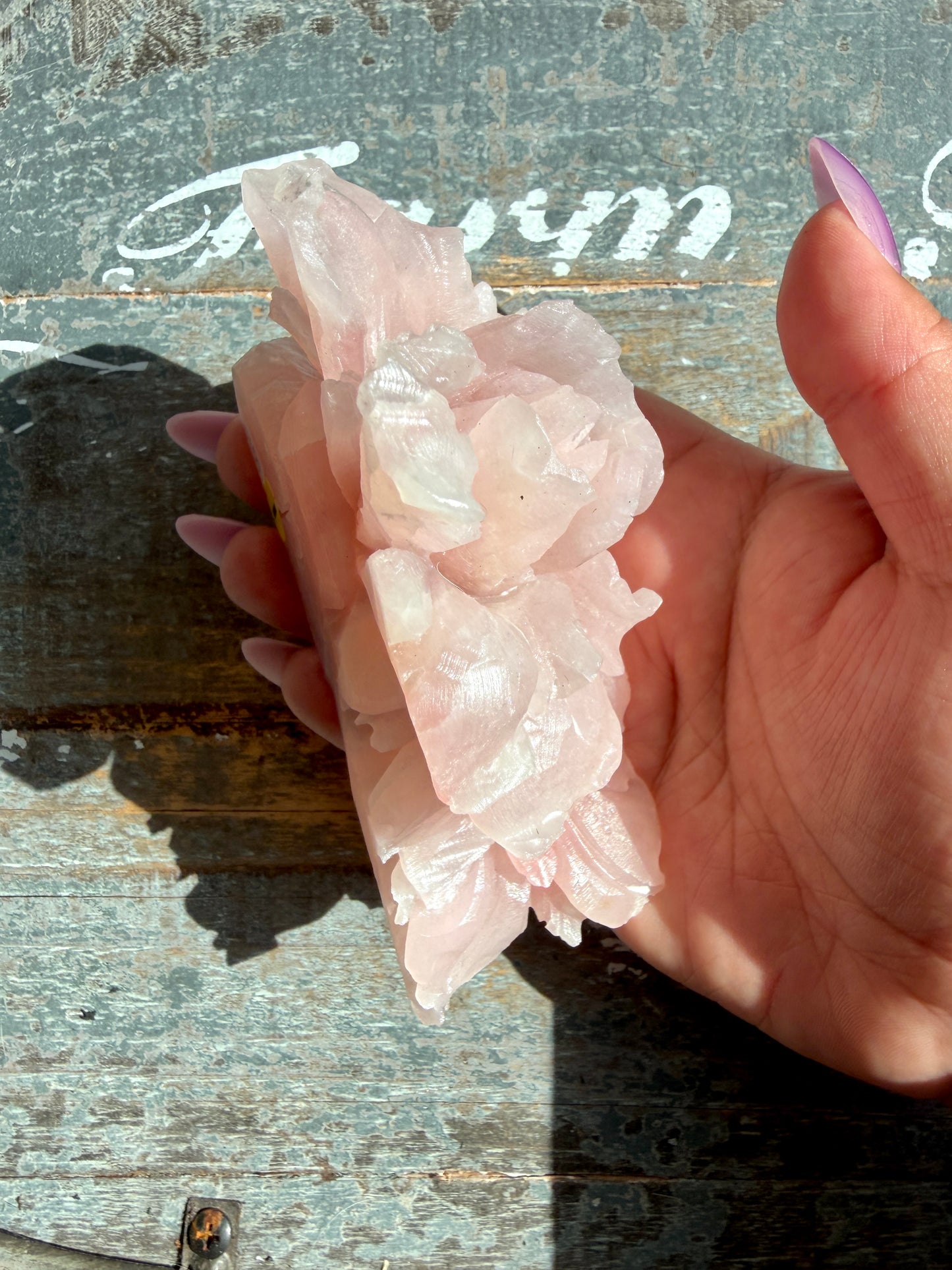 Gorgeous Pink Opal Hand Carved Flower | Opt I