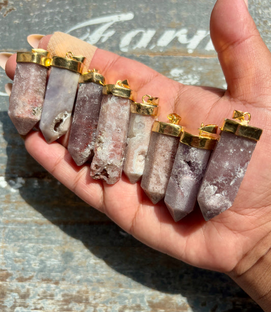 One (1) Pink Amethyst Pendant from Brazil | Intuitively Chosen