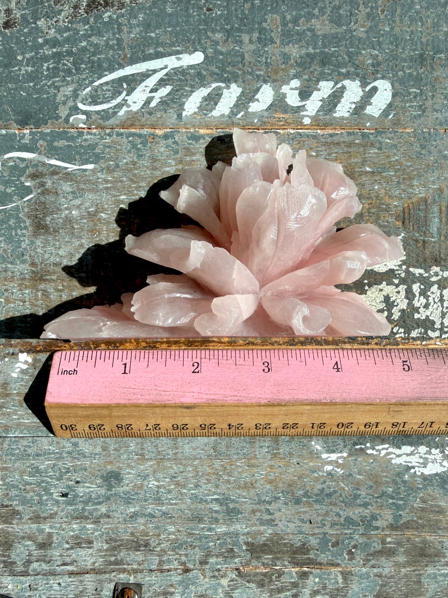 Gorgeous Pink Opal Hand Carved Flower | Opt I