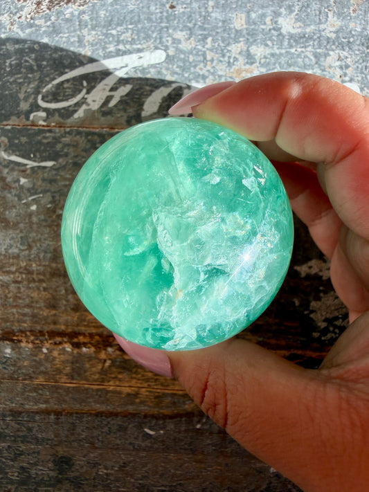 Gorgeous Blue Lake Fluorite Sphere | Opt B