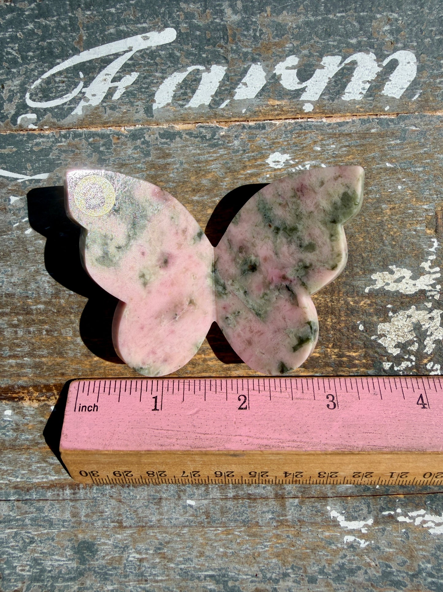 Gorgeous Pink Thulite & Epidote Butterfly | Opt B