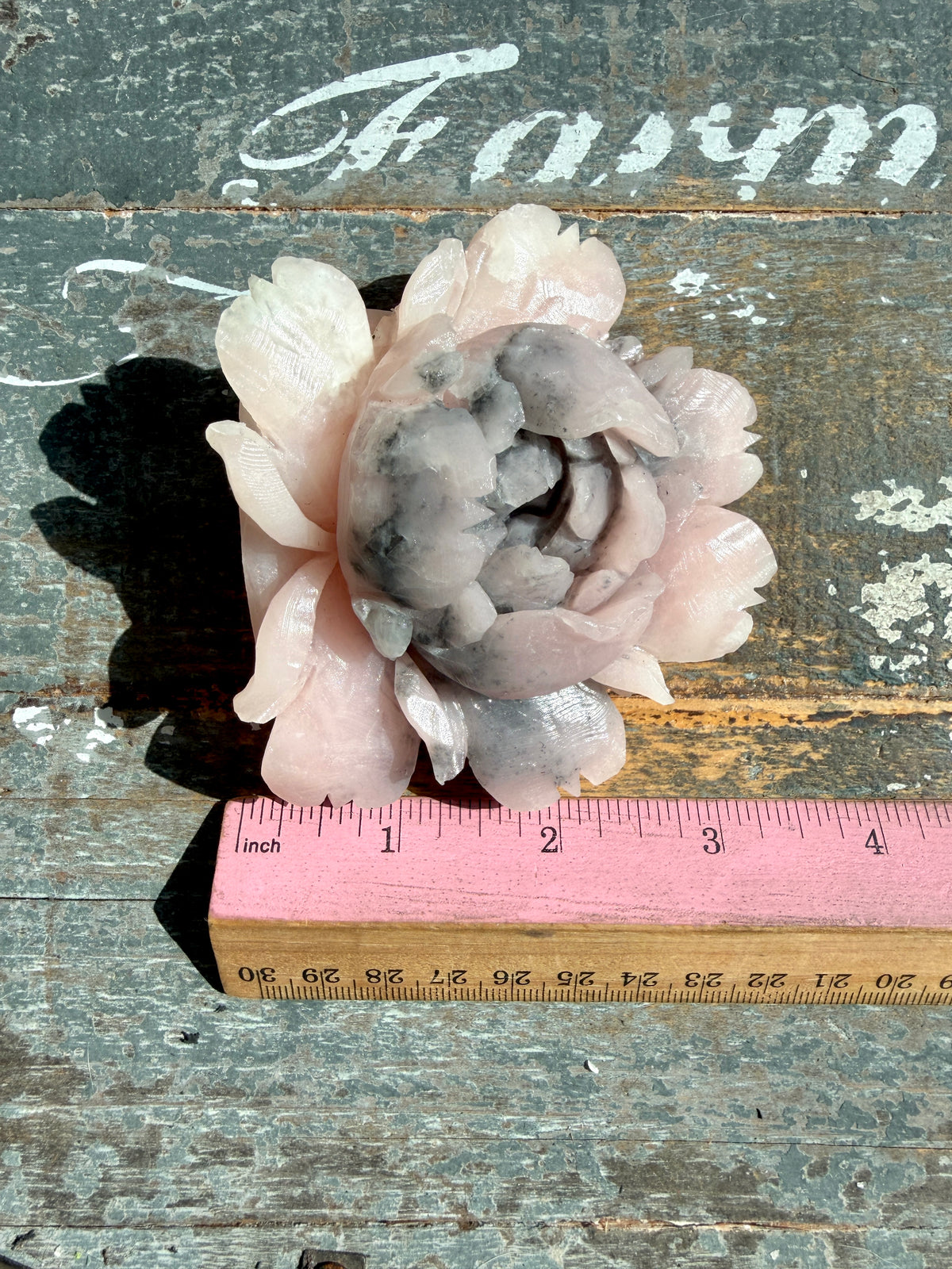 Gorgeous Pink Opal Hand Carved Flower | Opt L