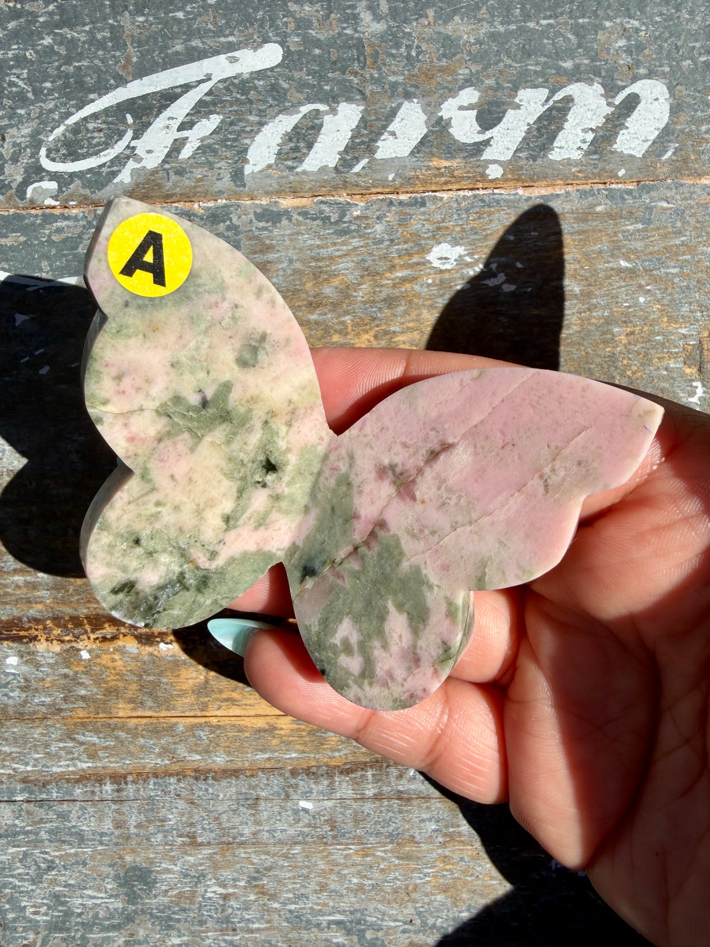 Gorgeous Pink Thulite & Epidote Butterfly | Opt A