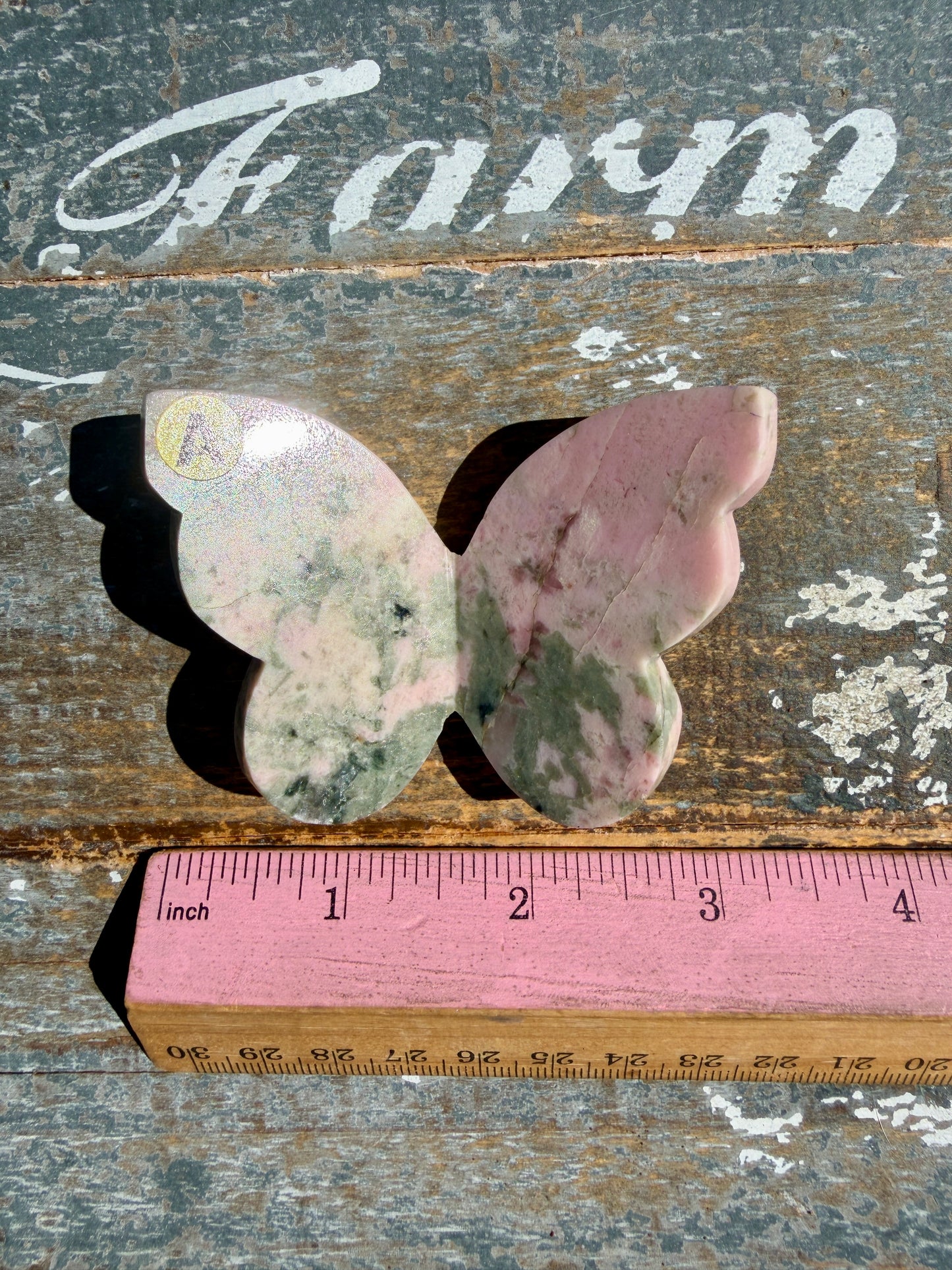 Gorgeous Pink Thulite & Epidote Butterfly | Opt A