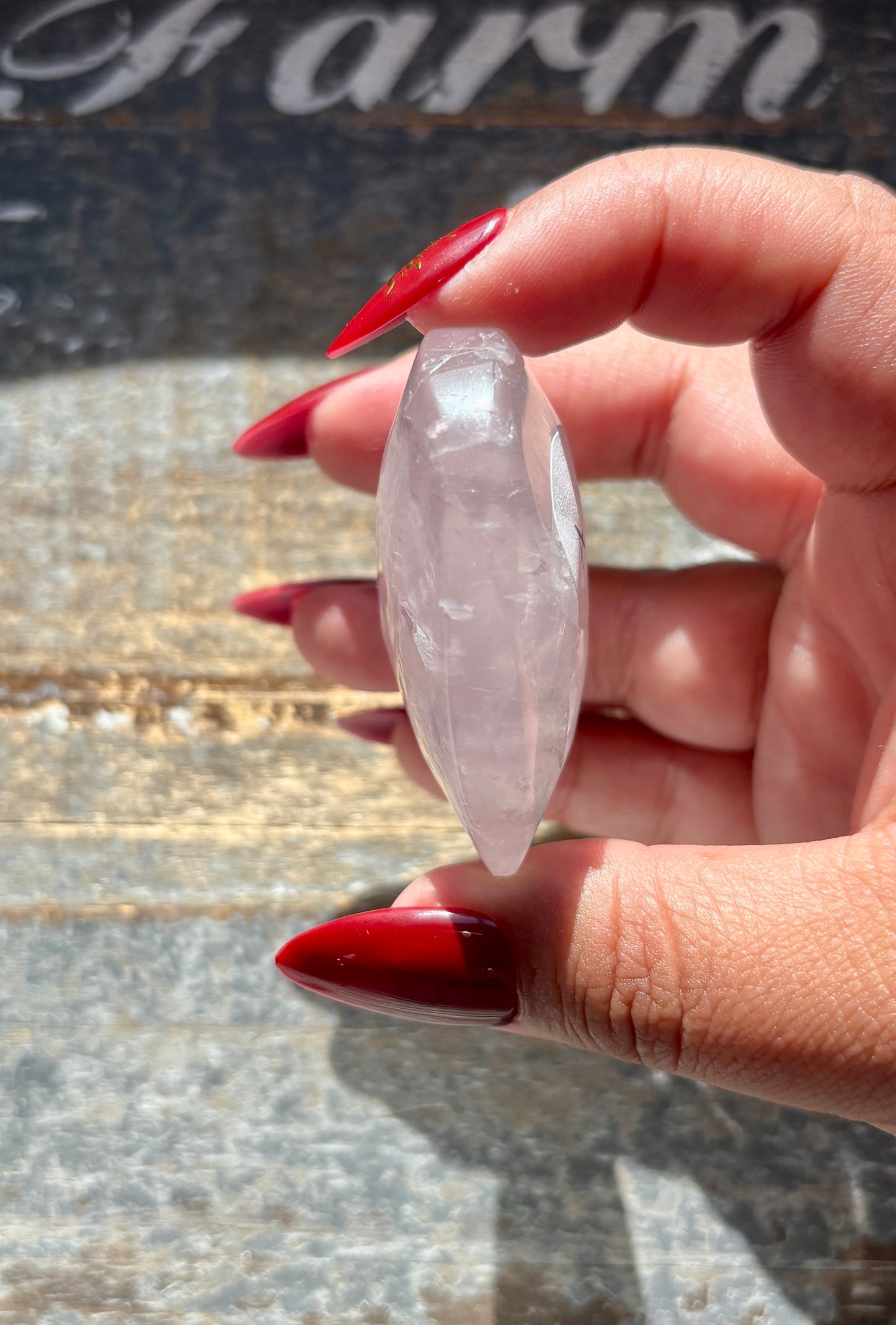 Gorgeous Jelly Lavender Rose Quartz Heart from Madagascar | A