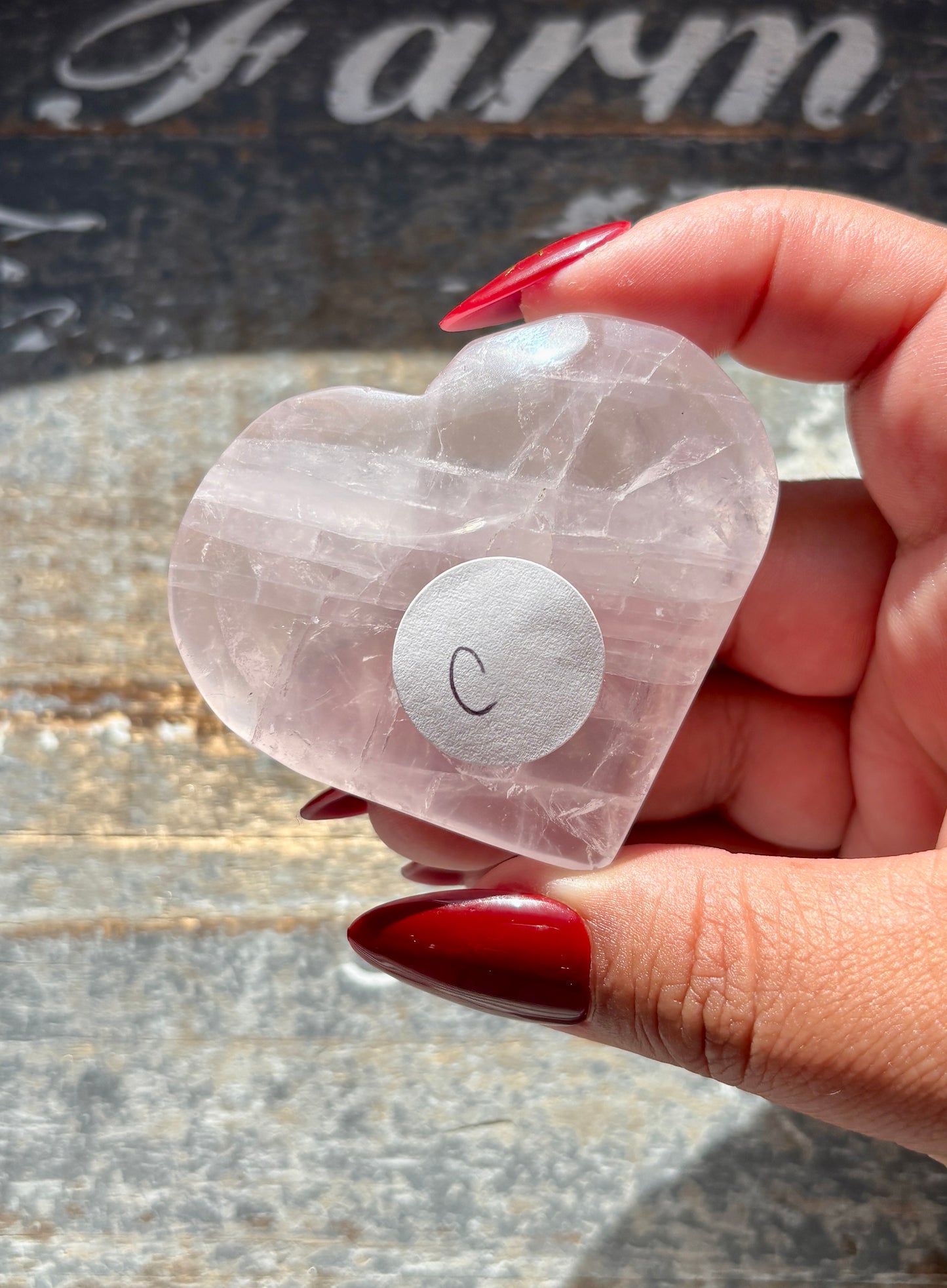 Gorgeous Jelly Lavender Rose Quartz Heart from Madagascar | C