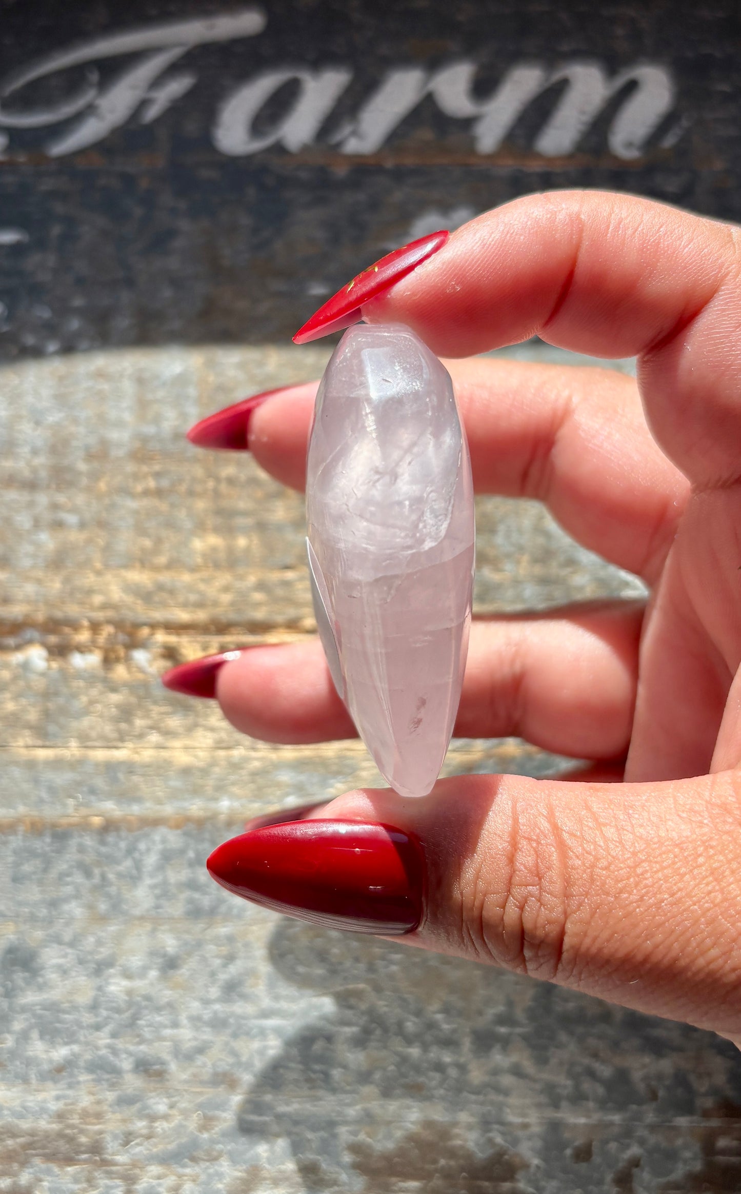 Gorgeous Jelly Lavender Rose Quartz Heart from Madagascar | C